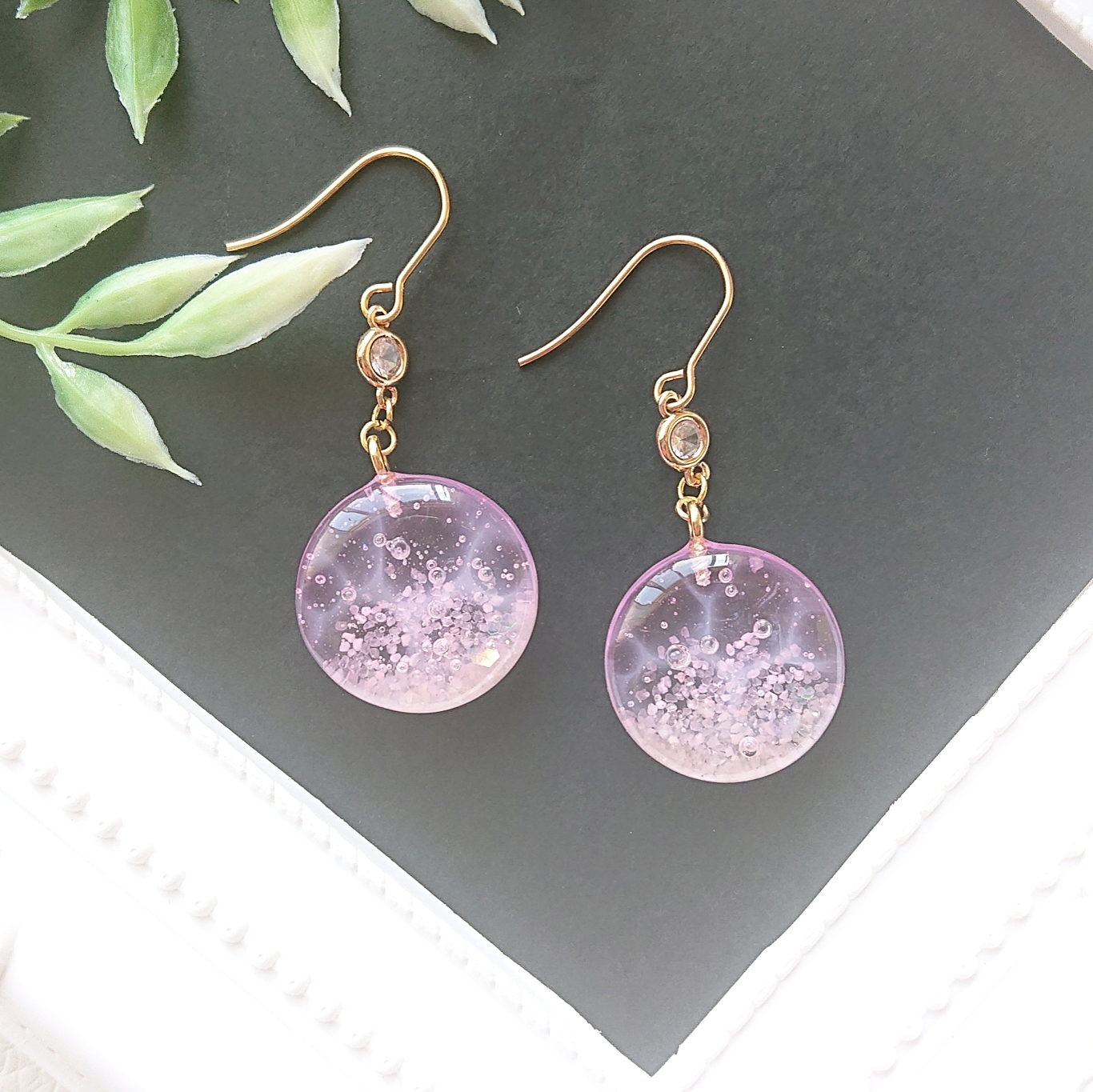 夢の海辺。.゜*円型レジンピアス・イヤリング