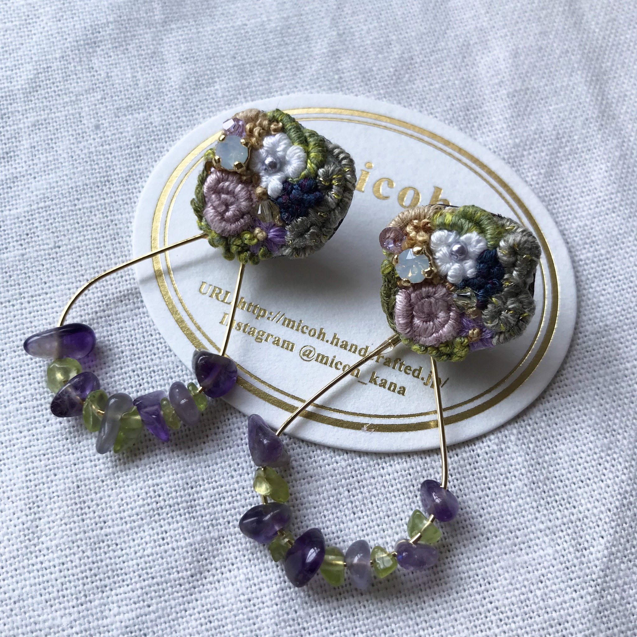 アレンジメントフラワー　ピアス