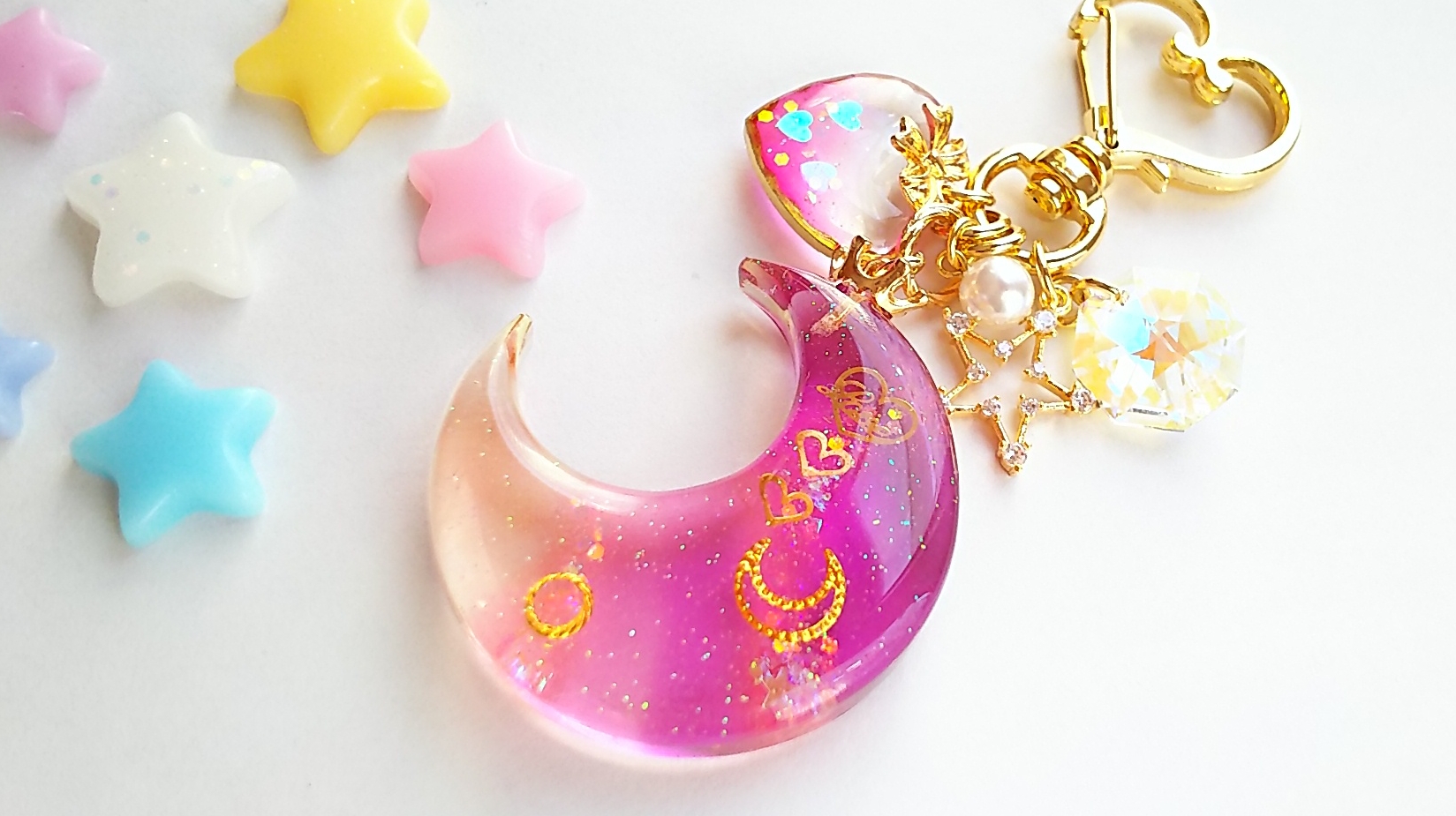 煌めく夜空の三日月🌙パープル