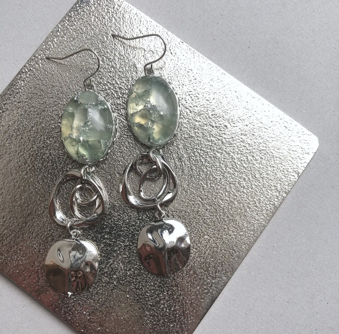 【stone_】silver/round plate