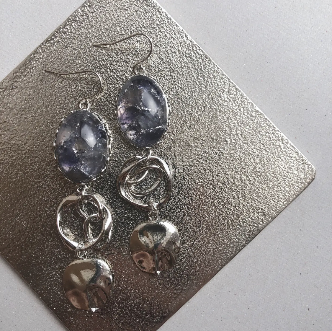 【stone_】silver/round plate