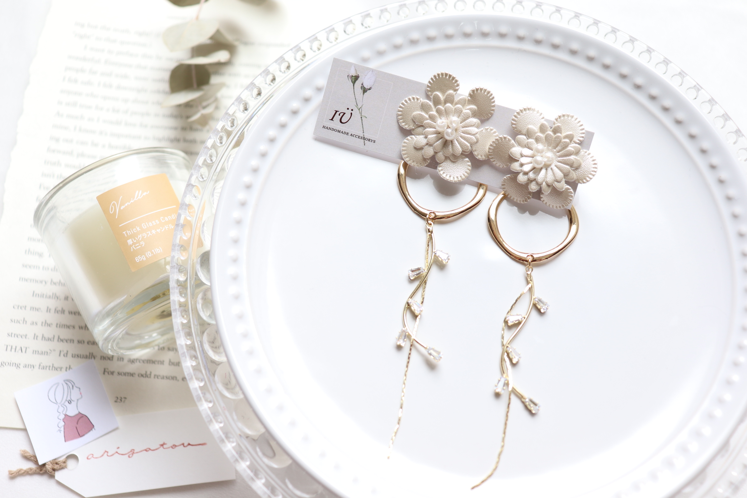 【New】レザー風フラワー ring