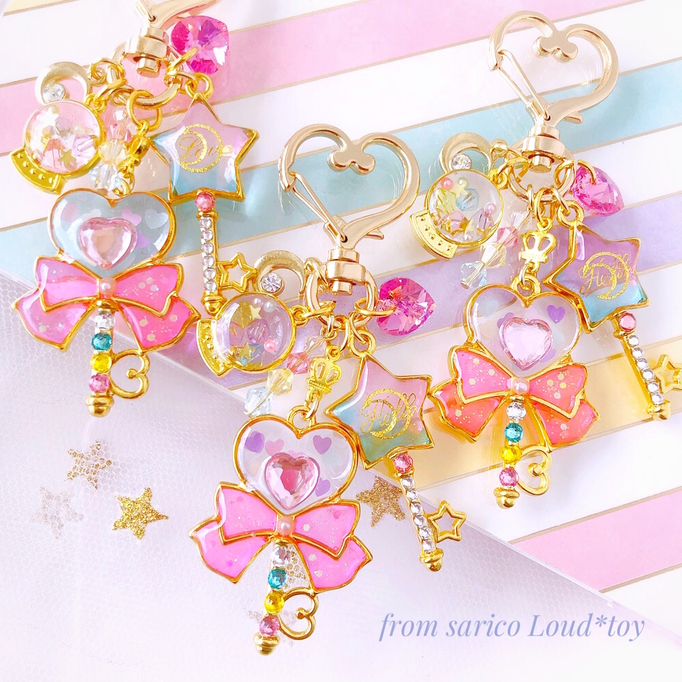 パステルハートとお星さまステッキのじゃらじゃらチャーム🎀
