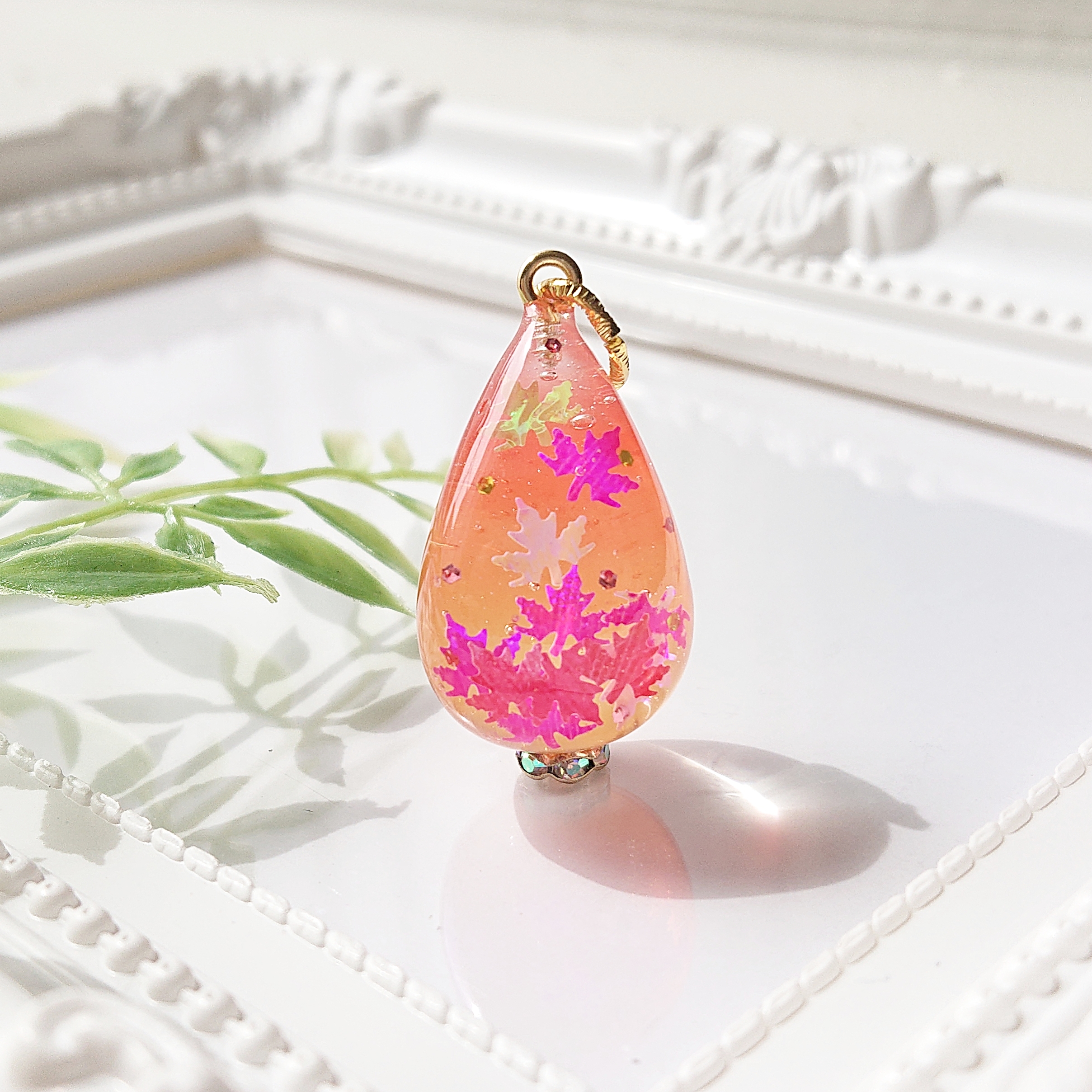 紅葉。.*✴雫型ネックレス