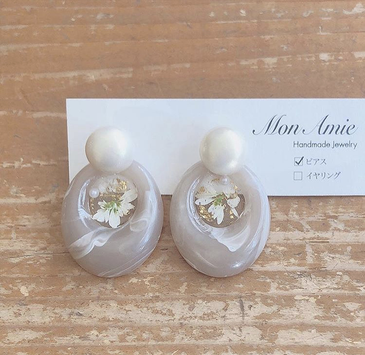 【送料無料】2way Pearl natural flower design