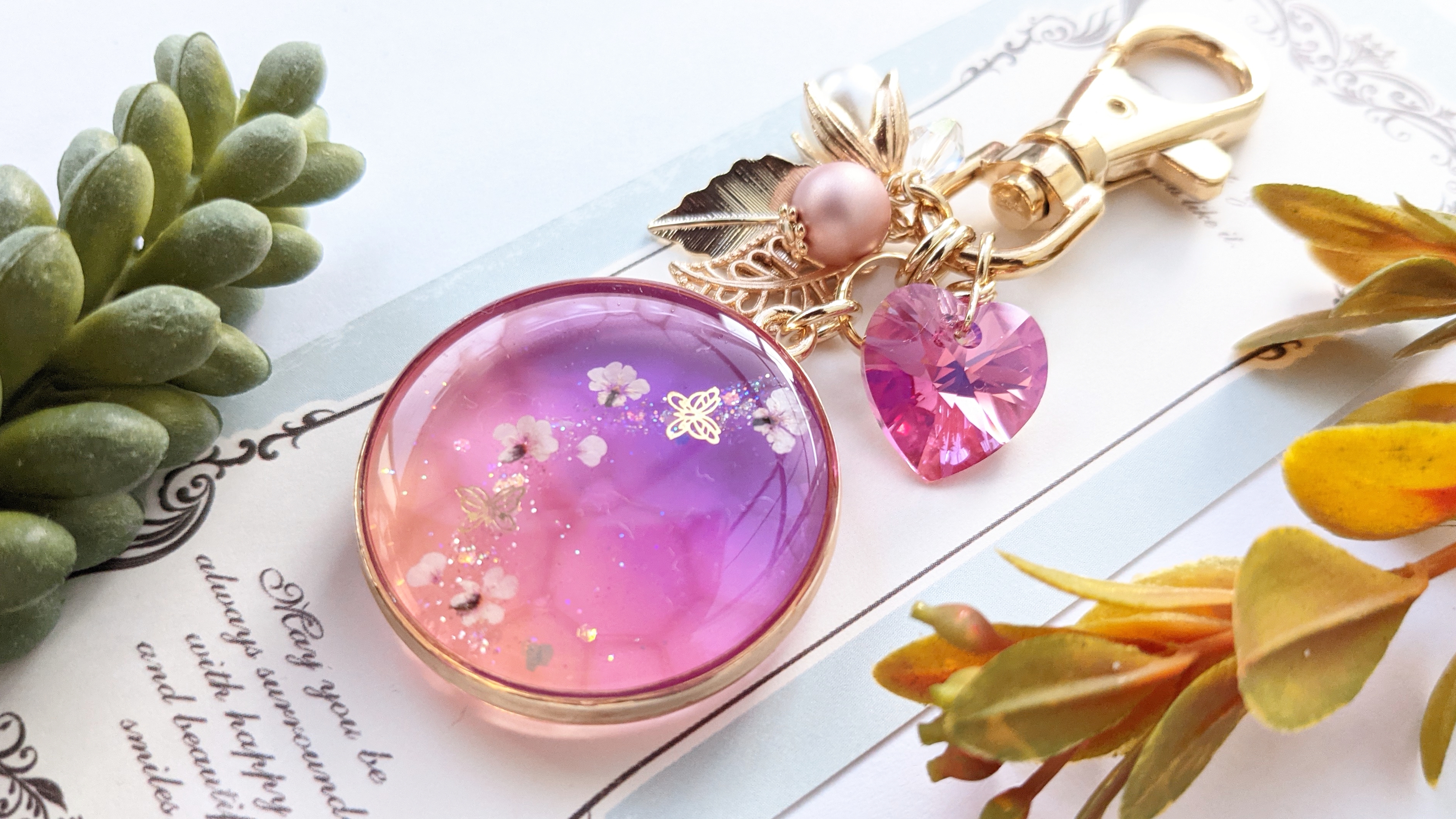 蝶と華❀水面グラデーション　B