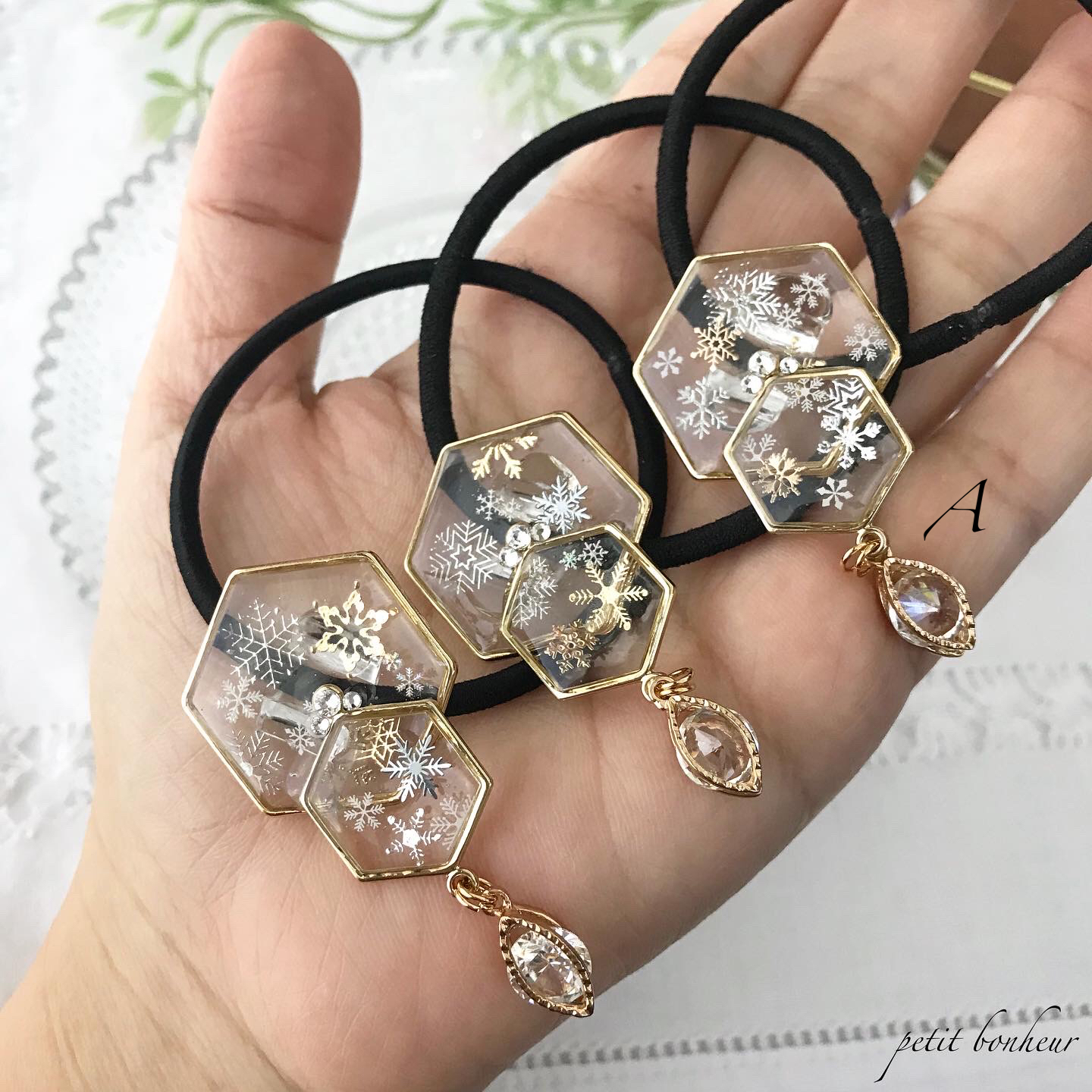 雪の華ヘアゴム A