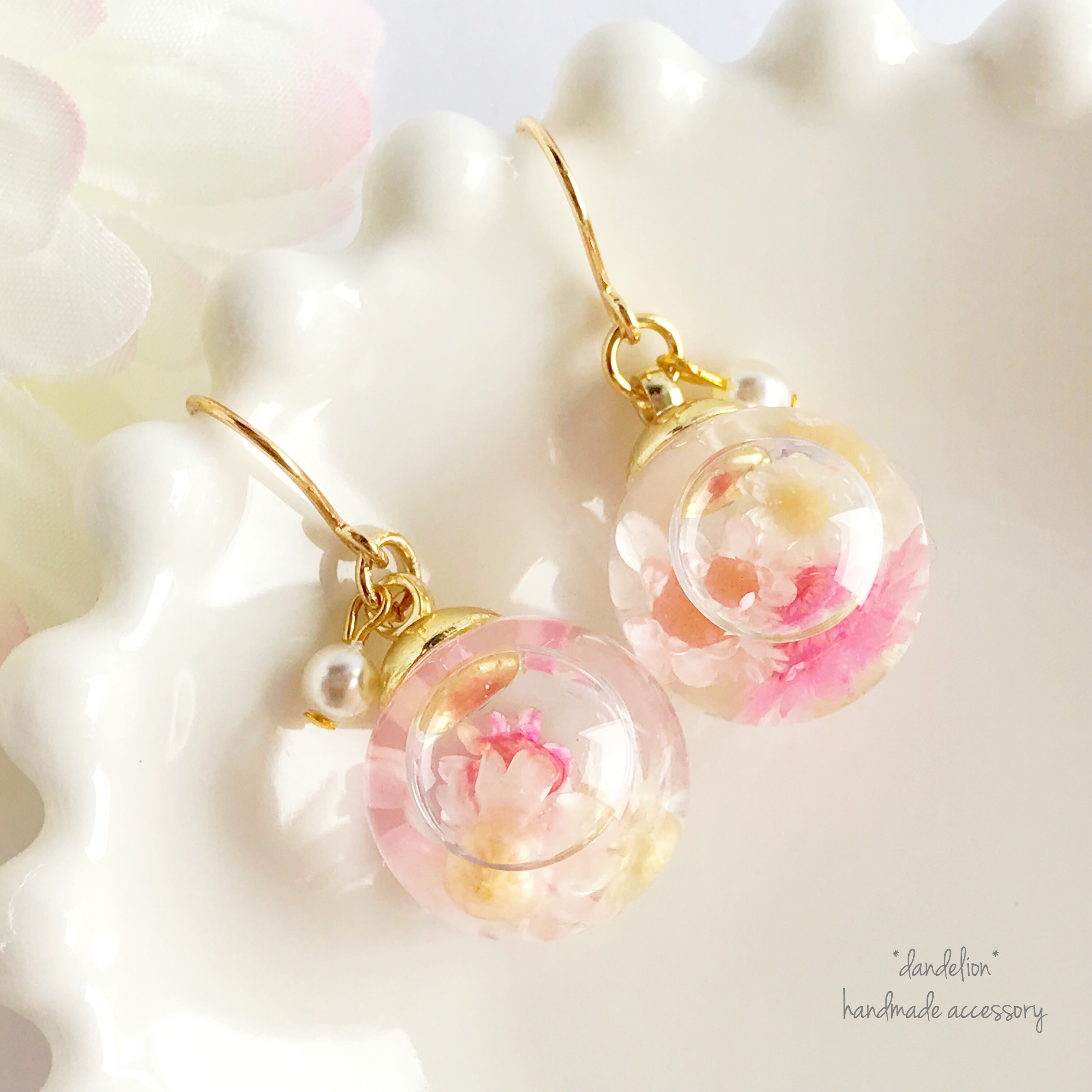 【ブライダルカラー】ハーバリウムピアス/イヤリング