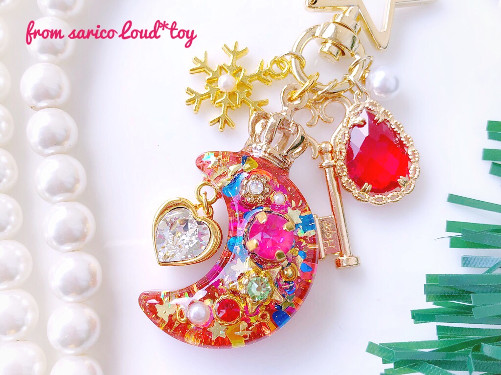 冬のお月さまチャーム/christmas