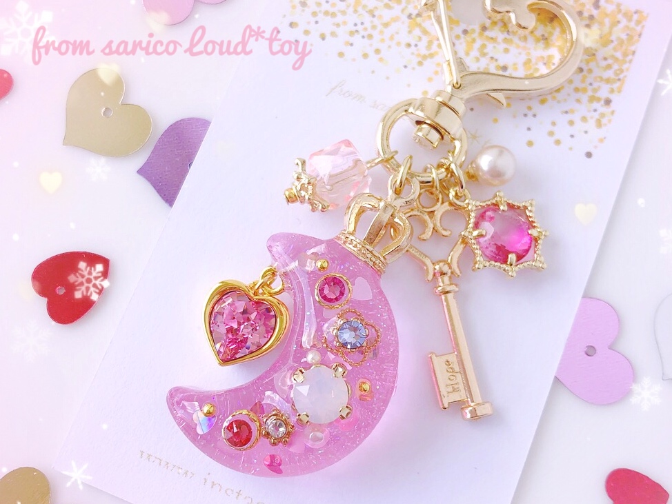 pink💓Heartお月さまチャーム