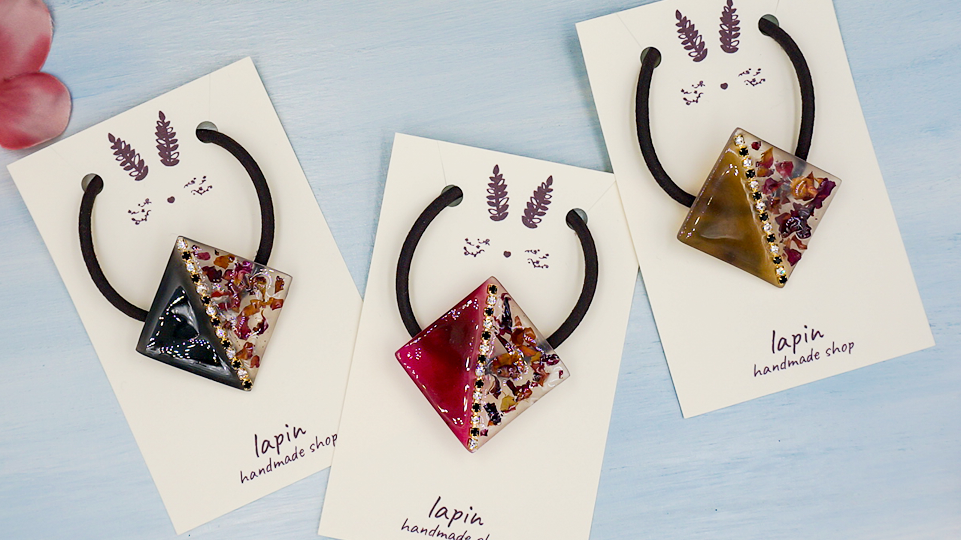 ローズバイカラー𓂃𓈒𓏸ヘアゴム