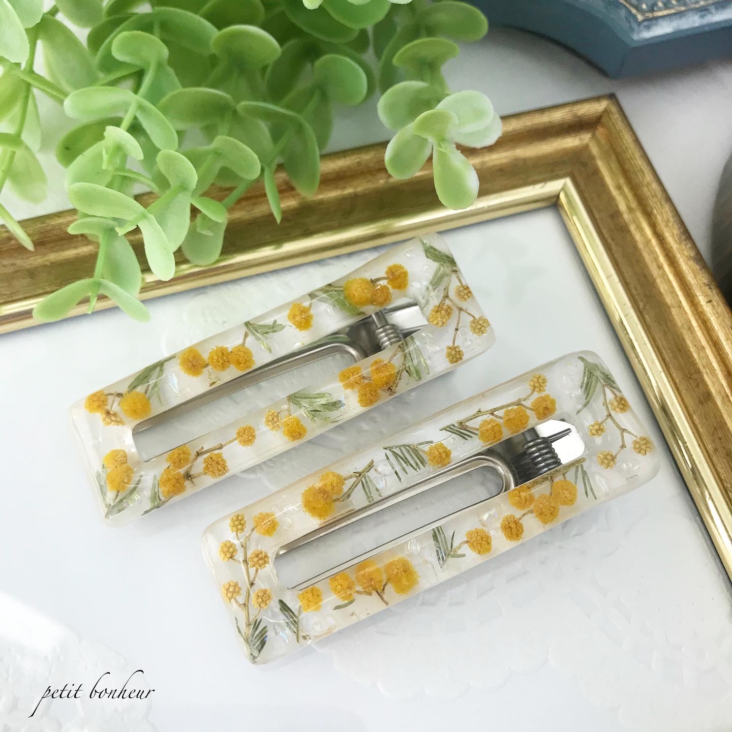 ミモザのヘアクリップ𓆸𓆸