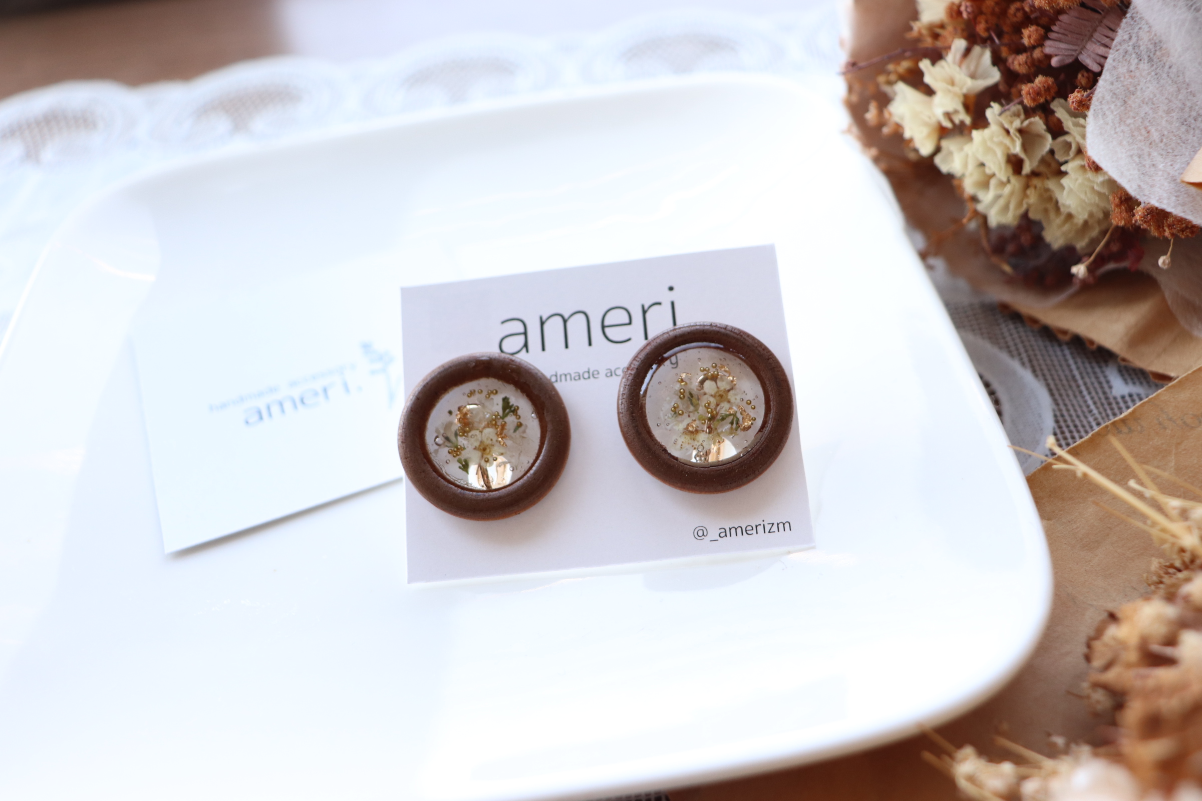 choco caramel earring