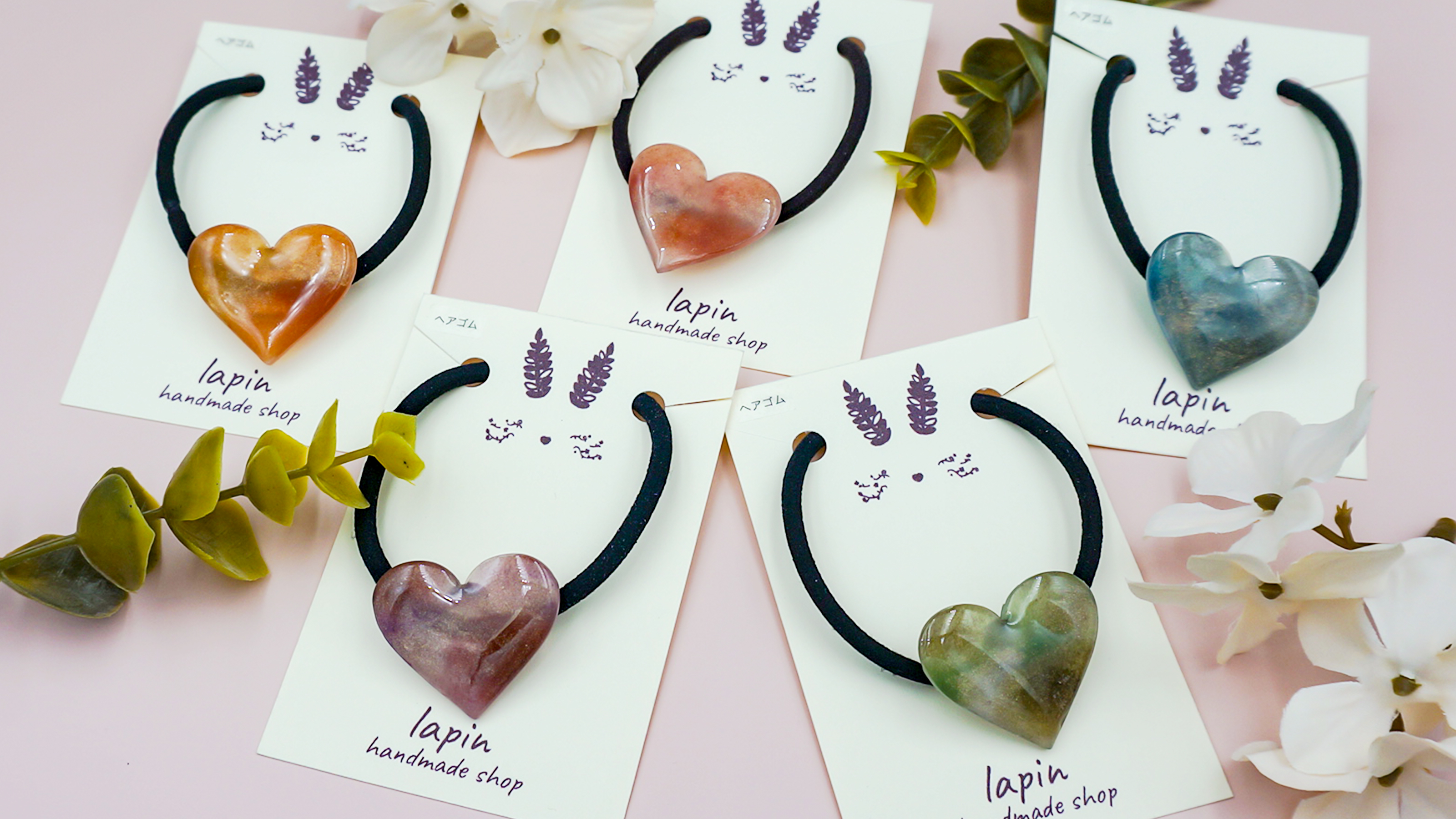 キラキラハート𓂃𓈒𓏸ヘアゴム