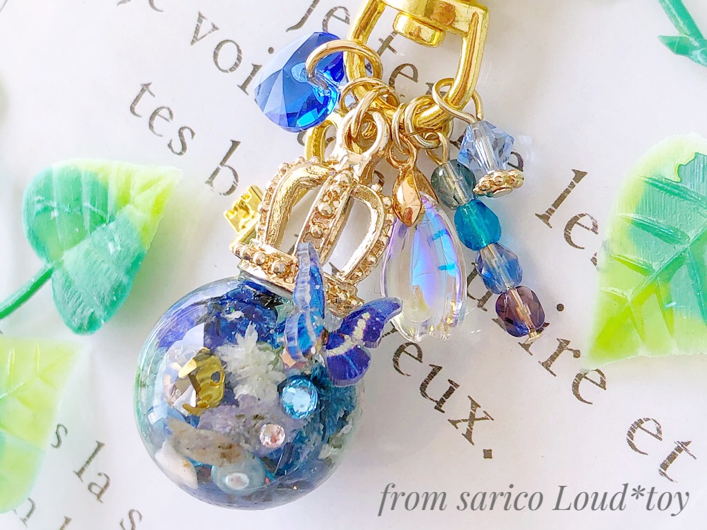 butterfly×flower ballチャーム