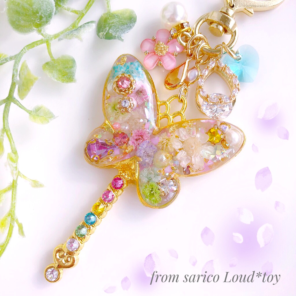 蝶々のステッキチャーム🦋*.