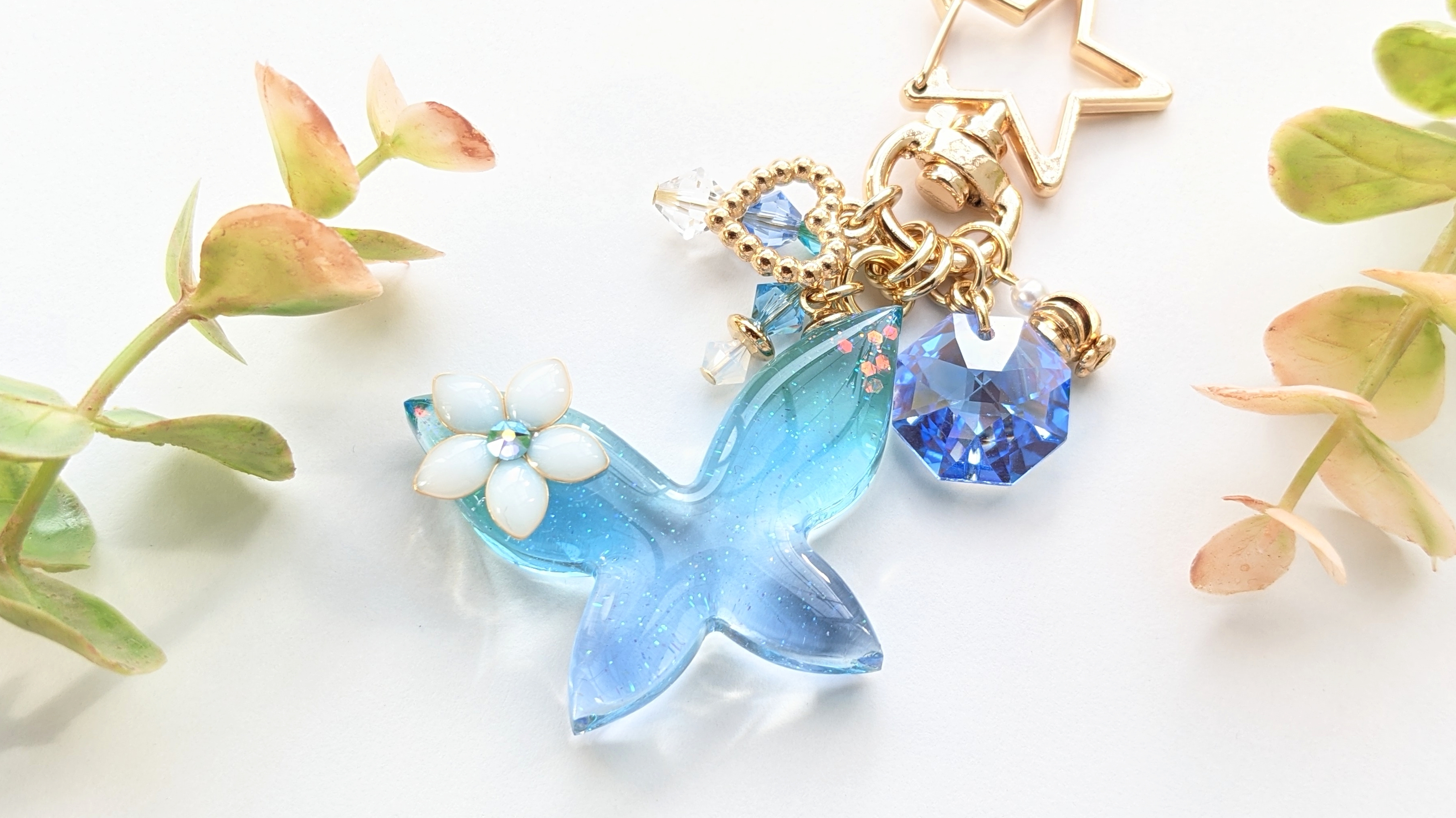 花と蝶のキーホルダー🌼B