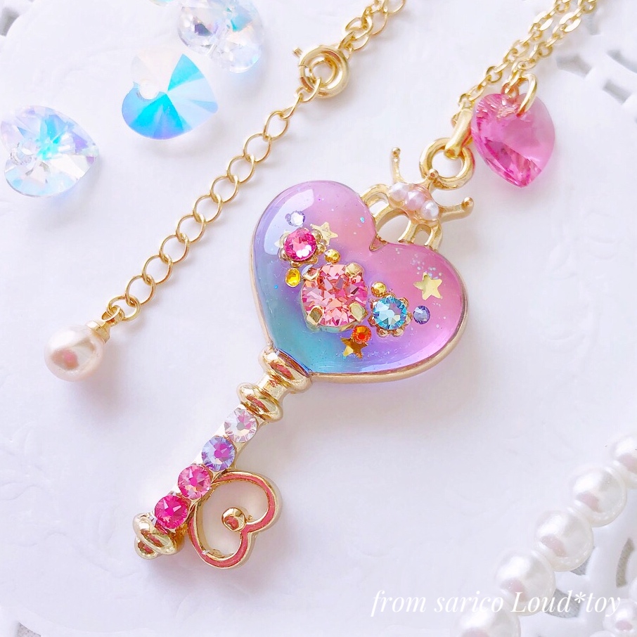 fancy heart鍵ネックレス✨