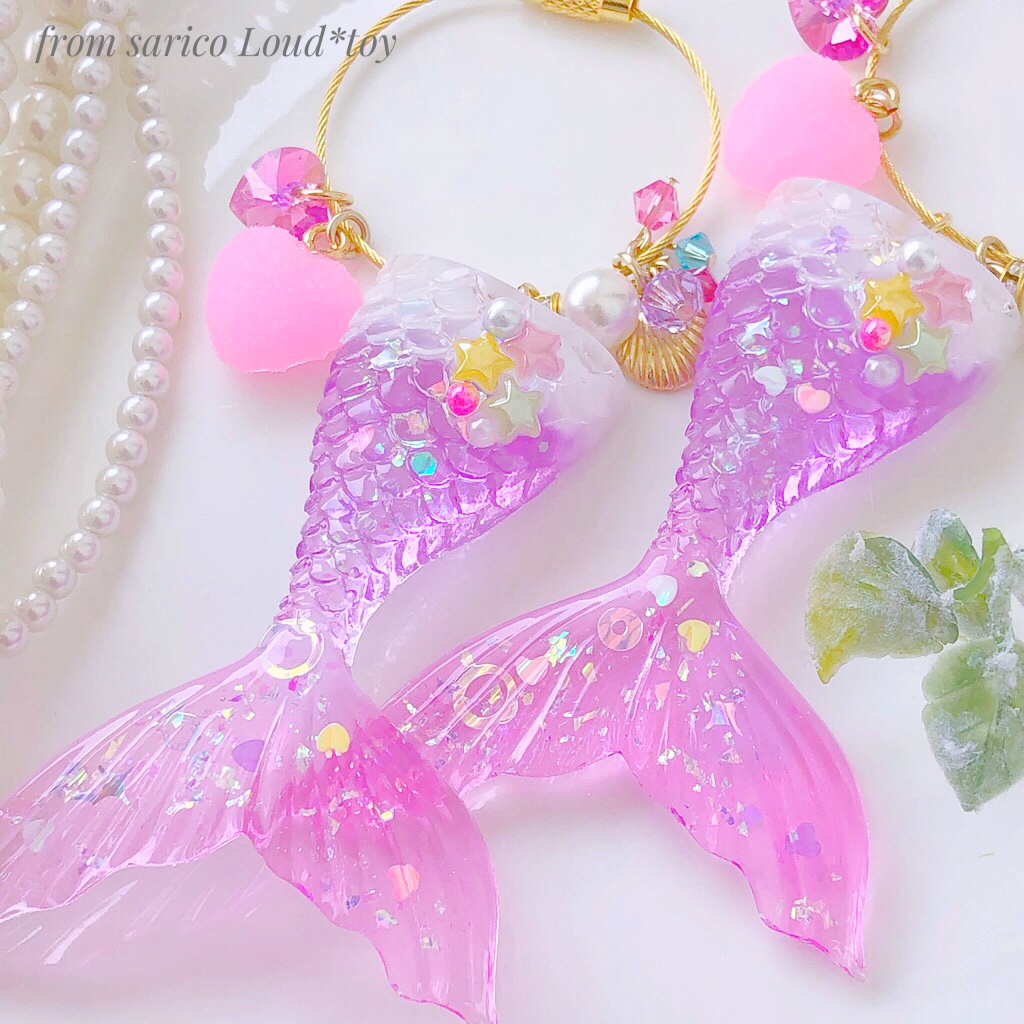 フロートマーメイドワイヤーチャーム🐠🐚ベリー