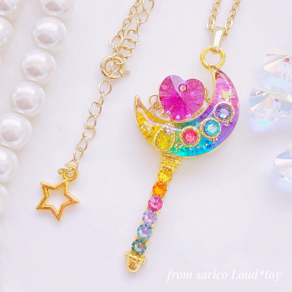 rainbow🌈お月さまステッキネックレス