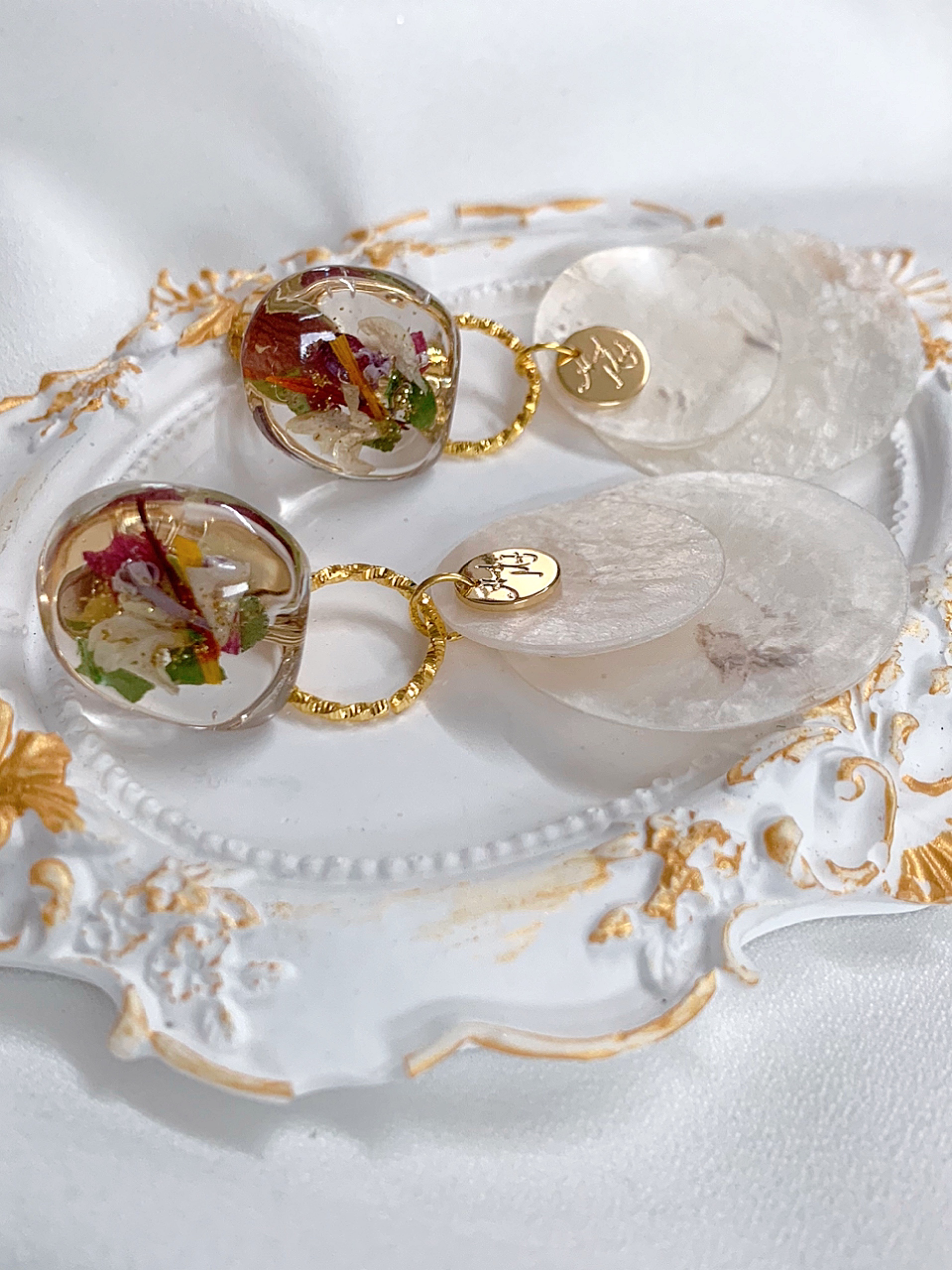 春のgarden 耳飾り 