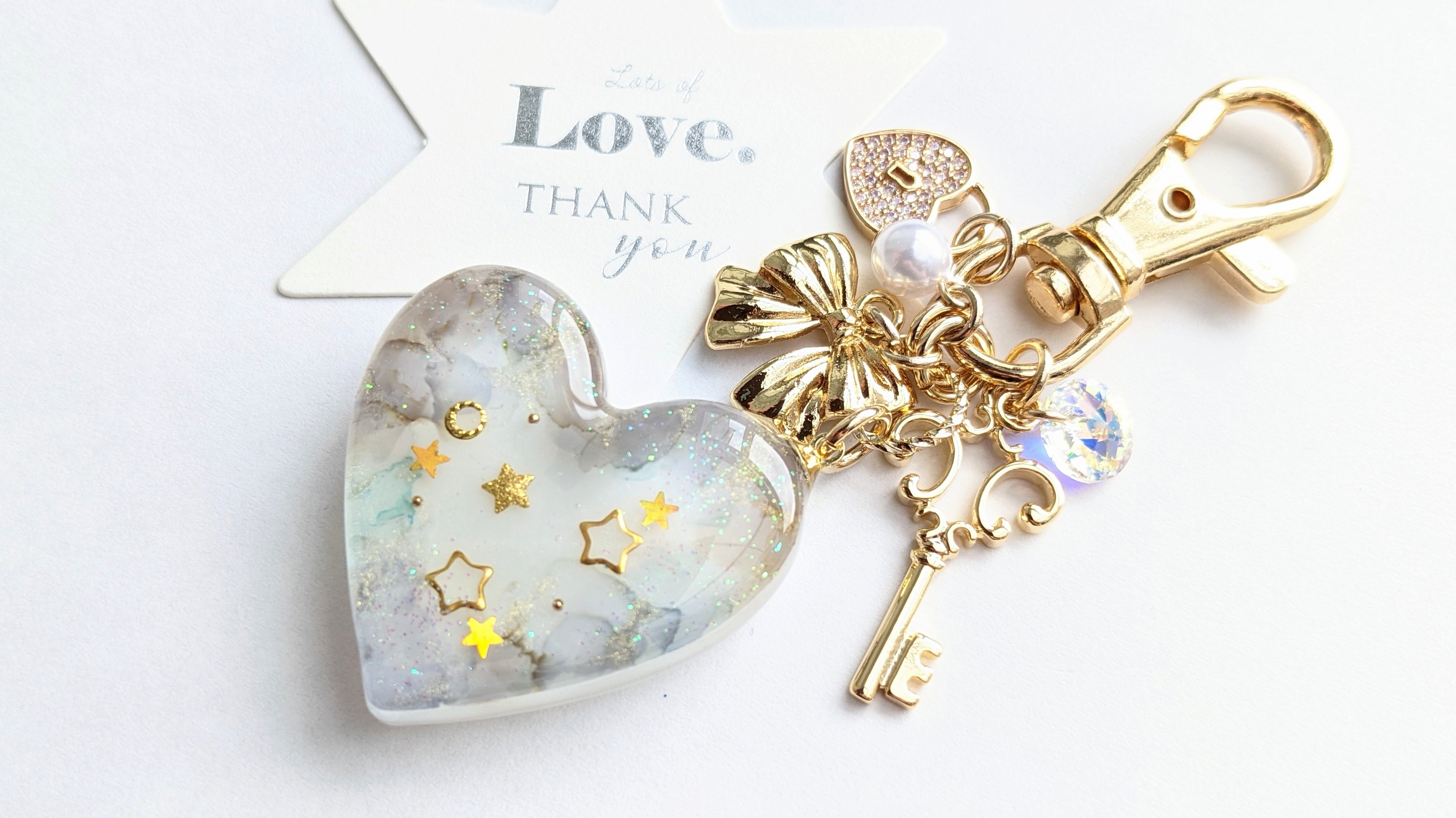 Marble Heartのキーホルダー