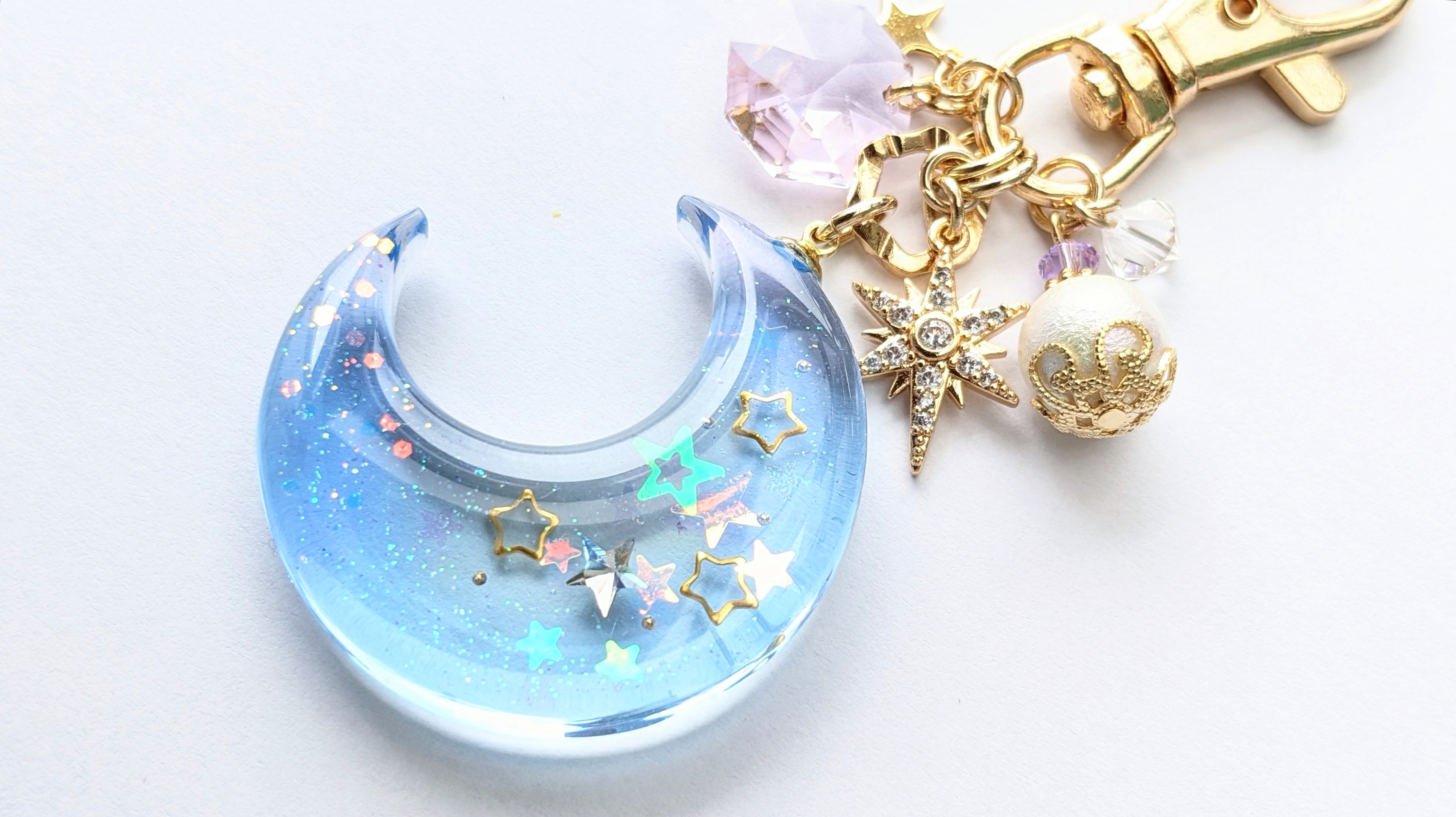 星降る三日月のキーホルダー