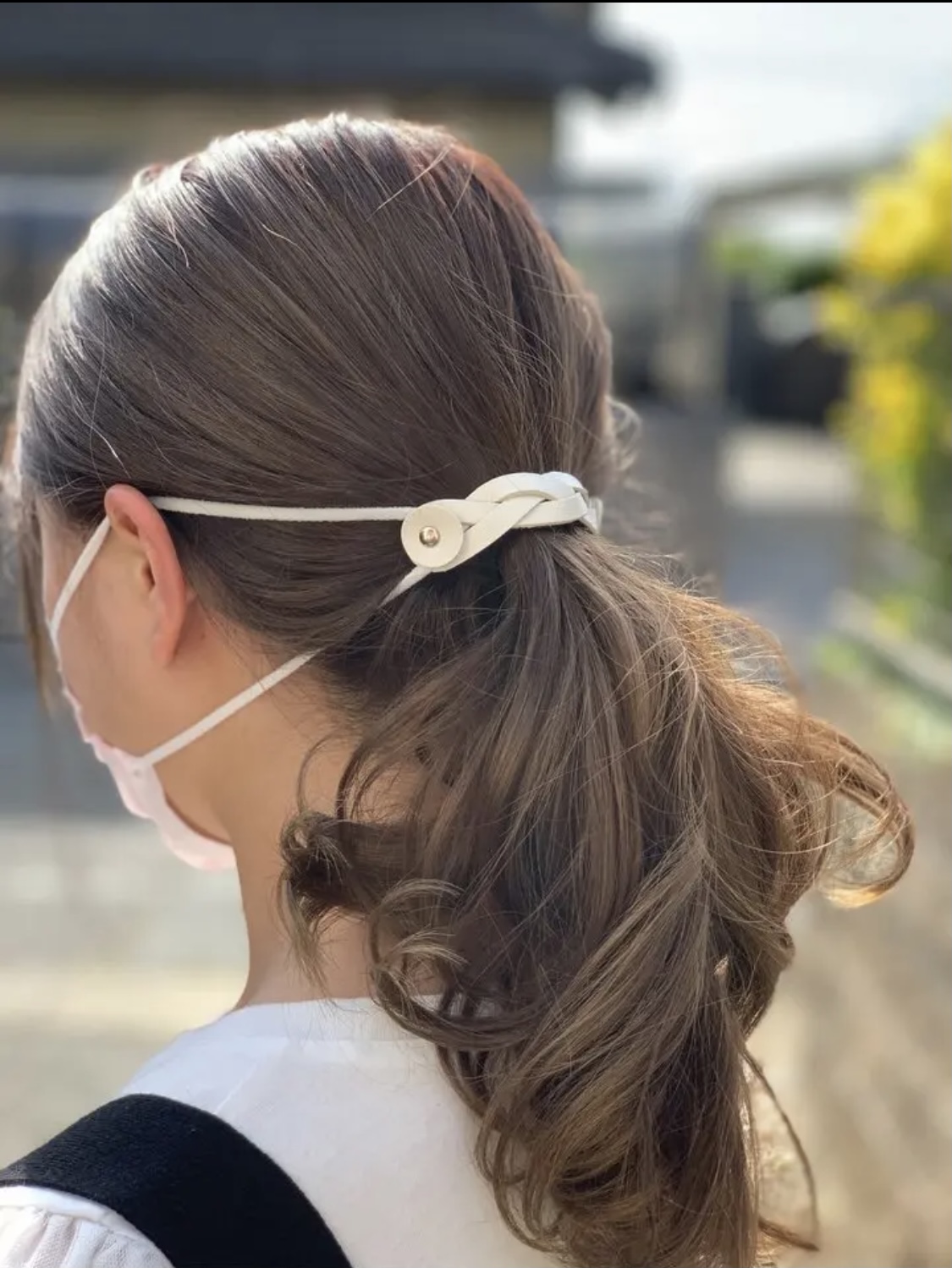 シンプルオシャレな快適マスクバンド（ホワイト）