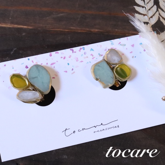 アゲートスライス💜3色小粒ちゃん