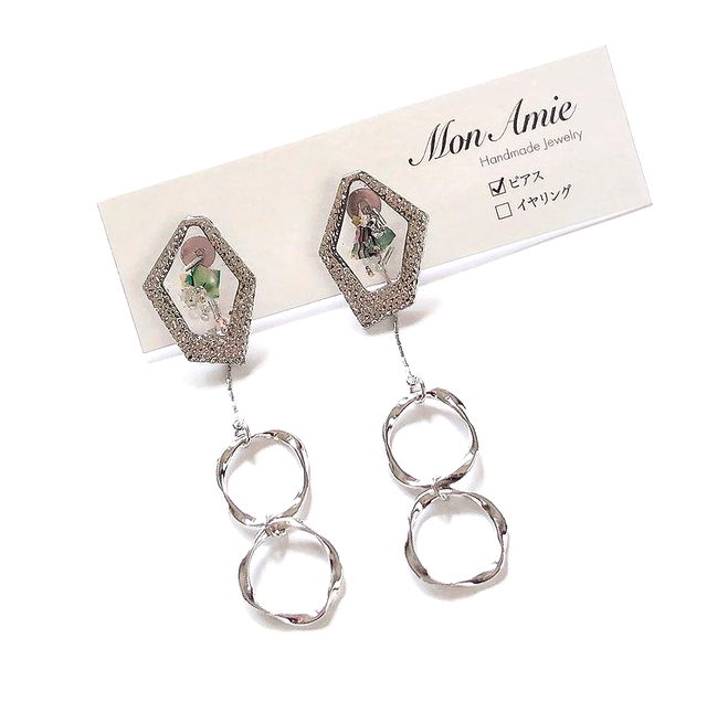 2way shell bijou W ring bar design