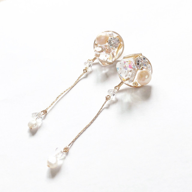 2way saiseki bijou cutglass pearl chain design