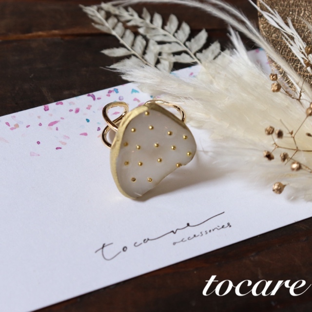 アゲートスライスドットリング