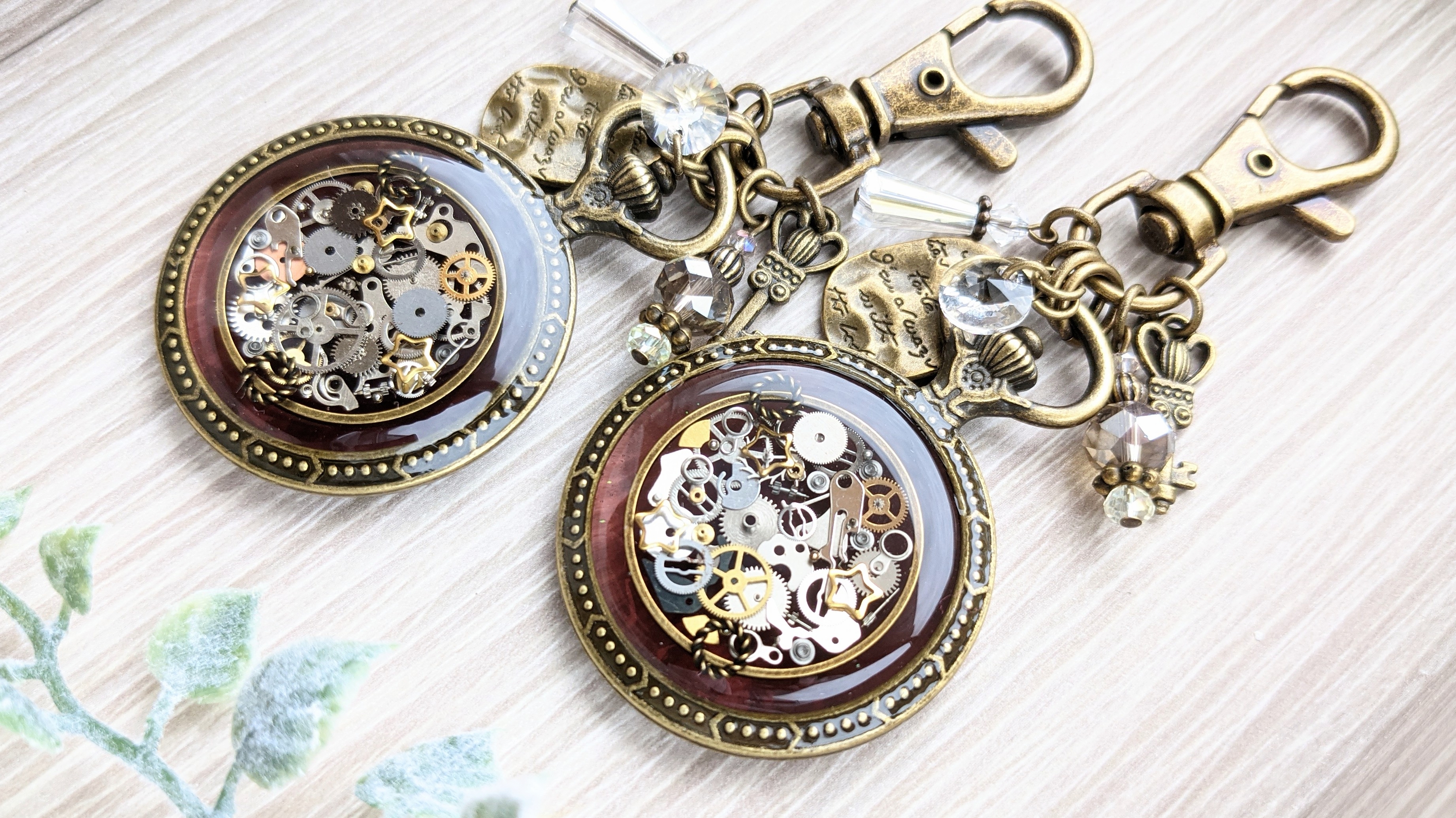 歯車アンティークキーホルダー