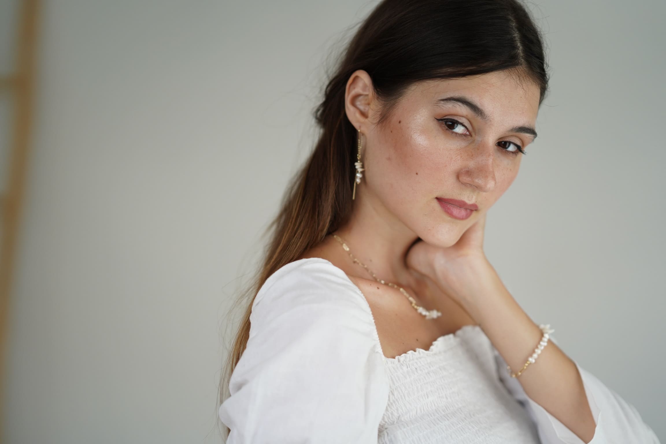 14kgf white coral bracelet 