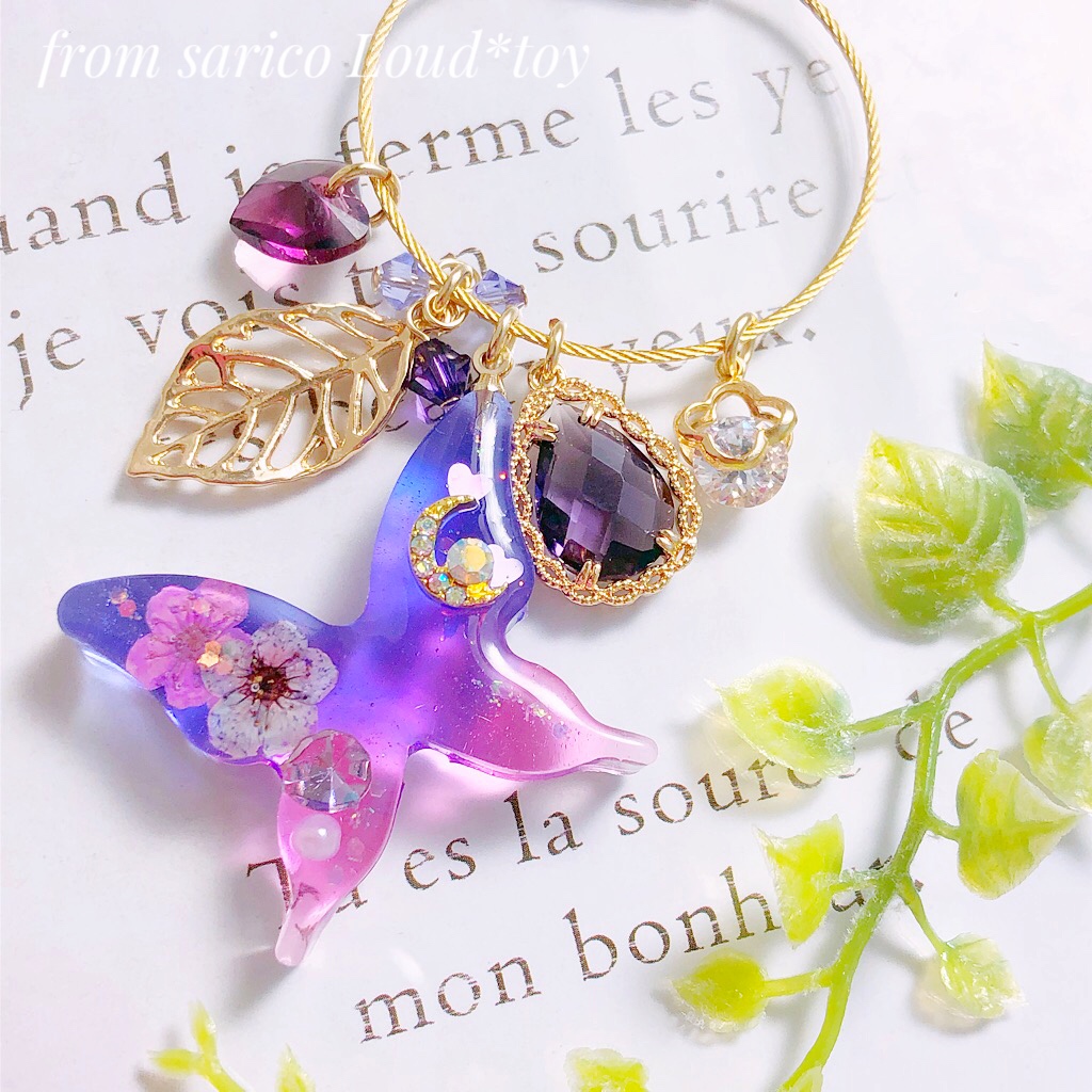 夢幻の蝶ワイヤーチャーム