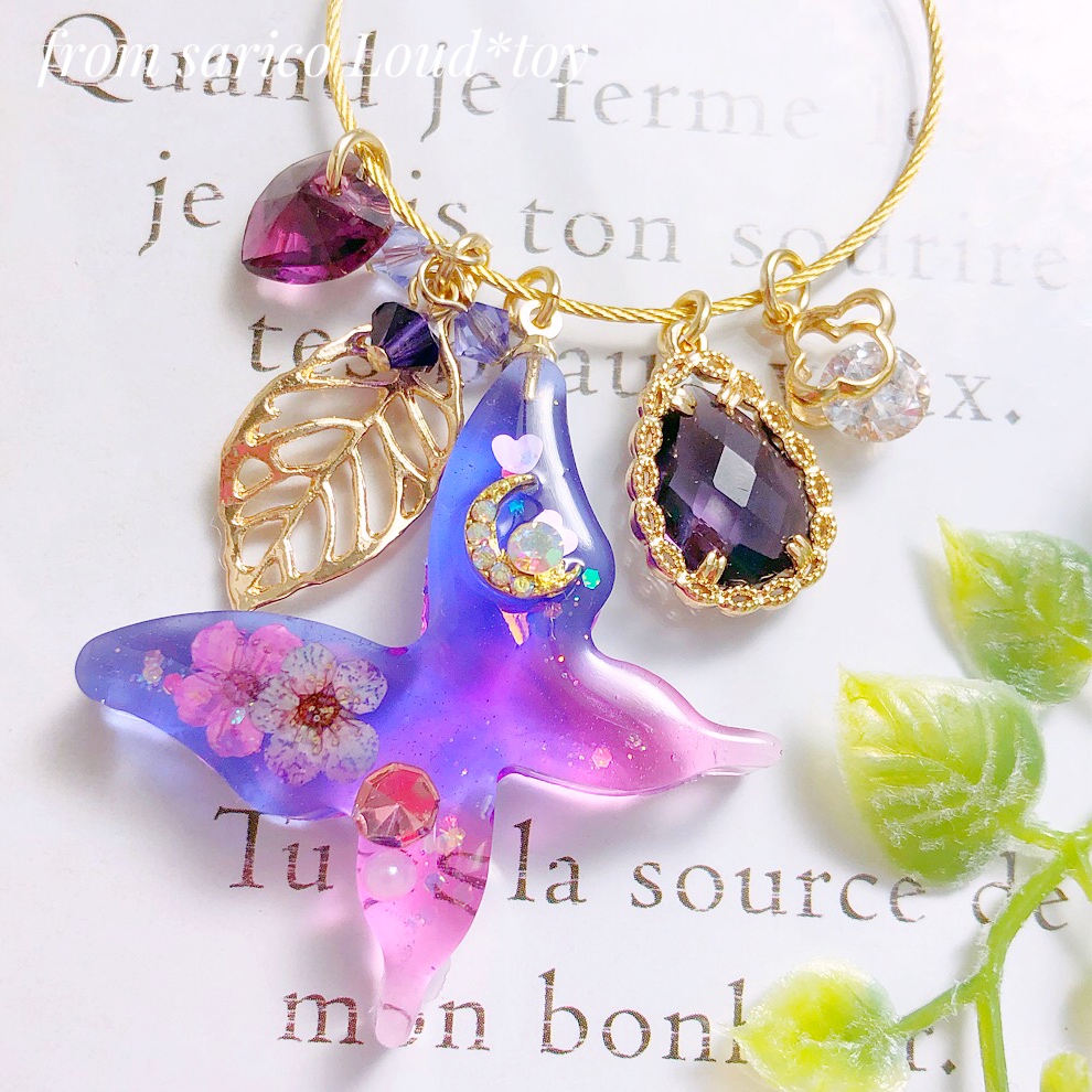 夢幻の蝶ワイヤーチャーム