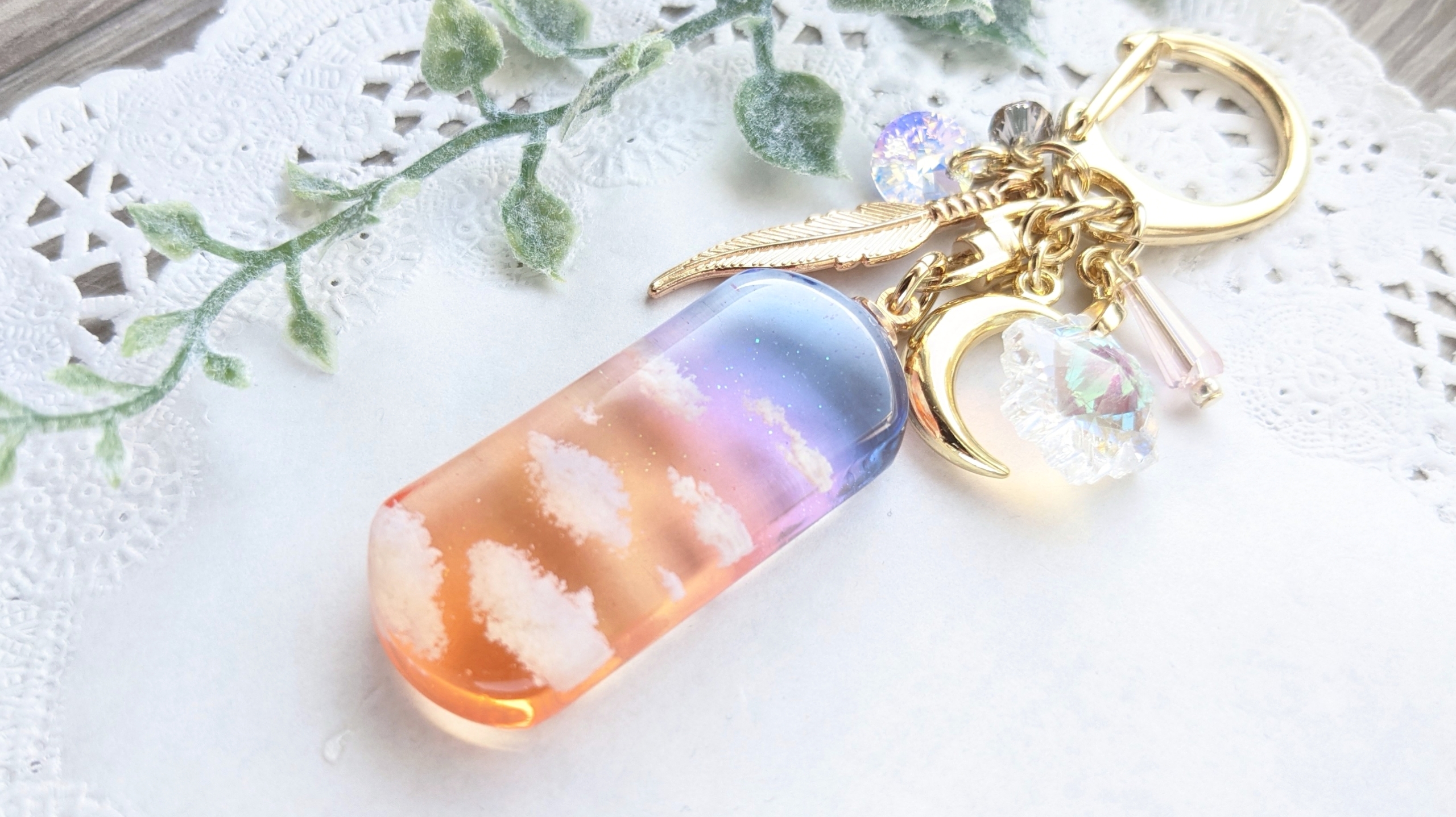 夕焼け空のスティックチャーム