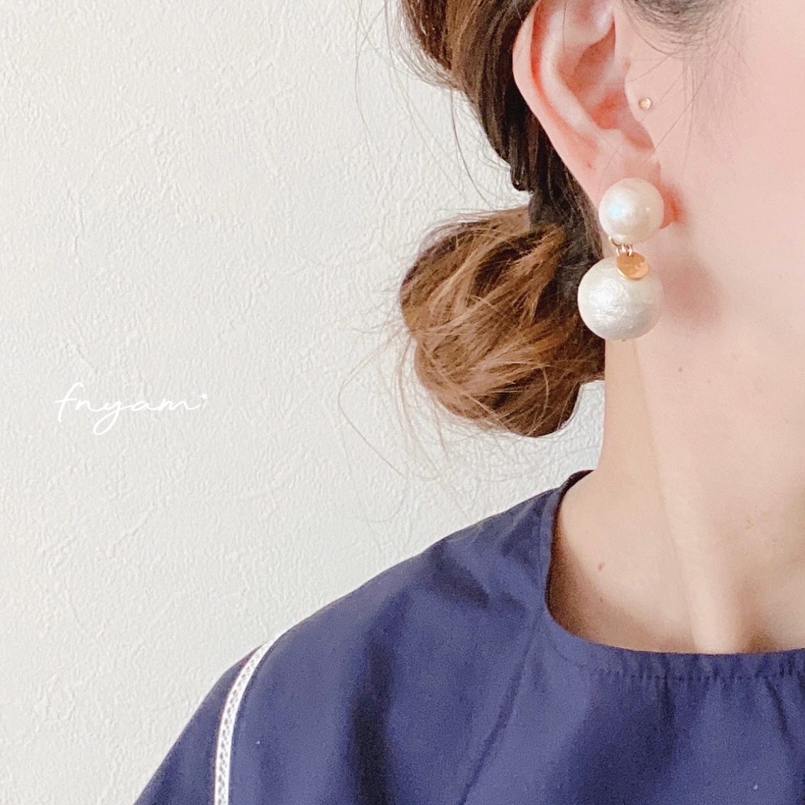 オールシーズン雪だるまピアス/イヤリング