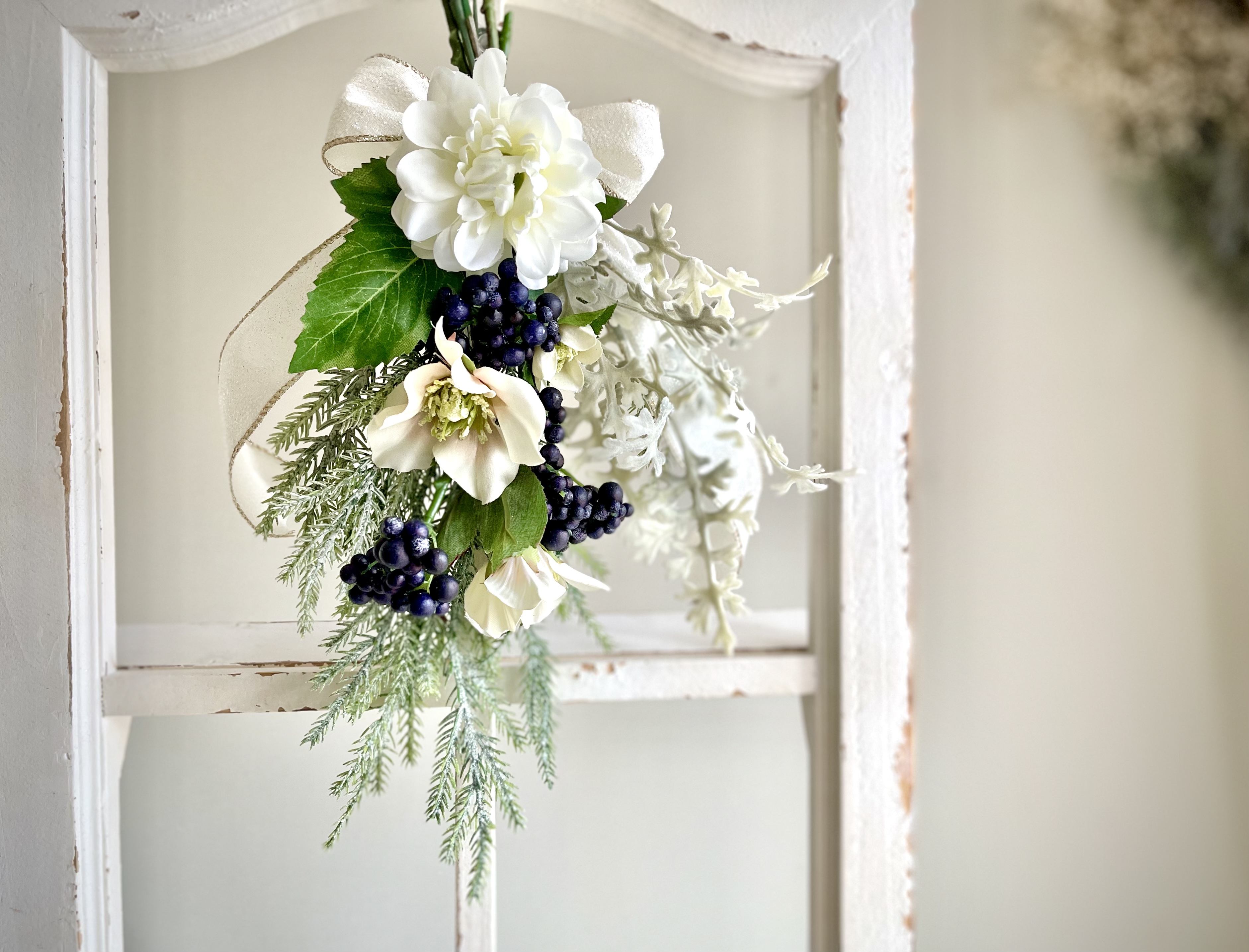 ホワイトクリスマススワッグ　キット