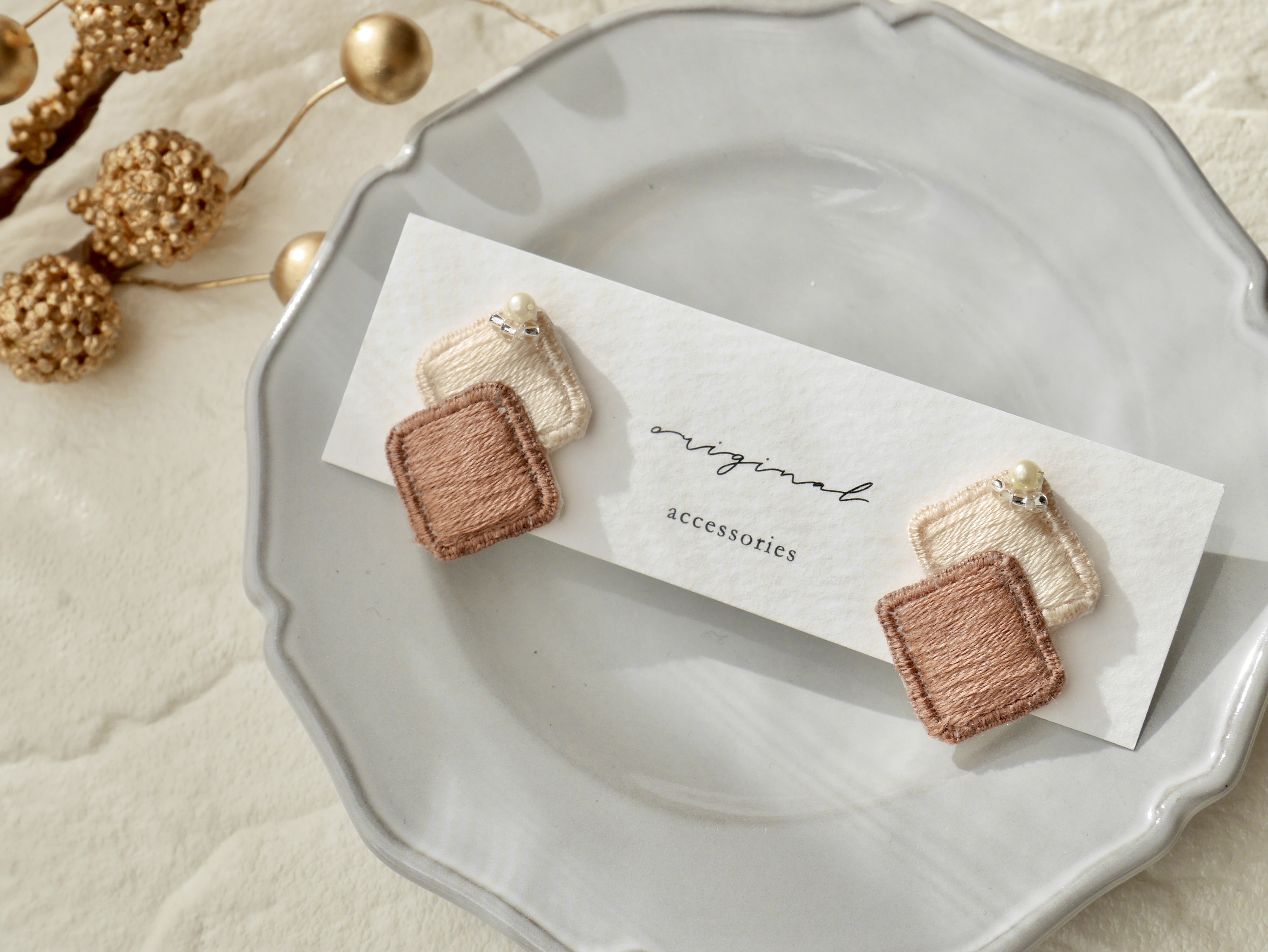 《作成キット》スクエアピアス(イヤリング)