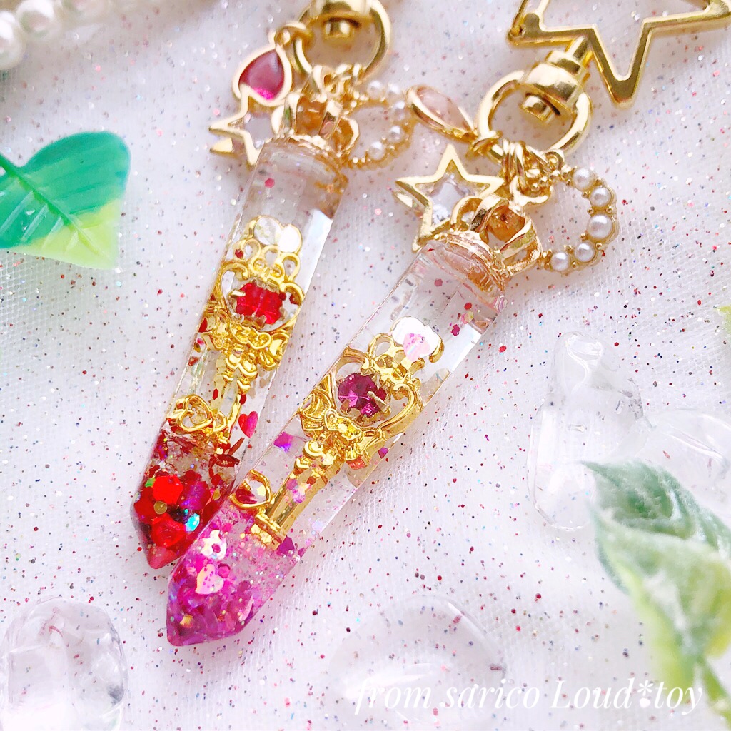 ハートの鍵🔑クリスタル/赤