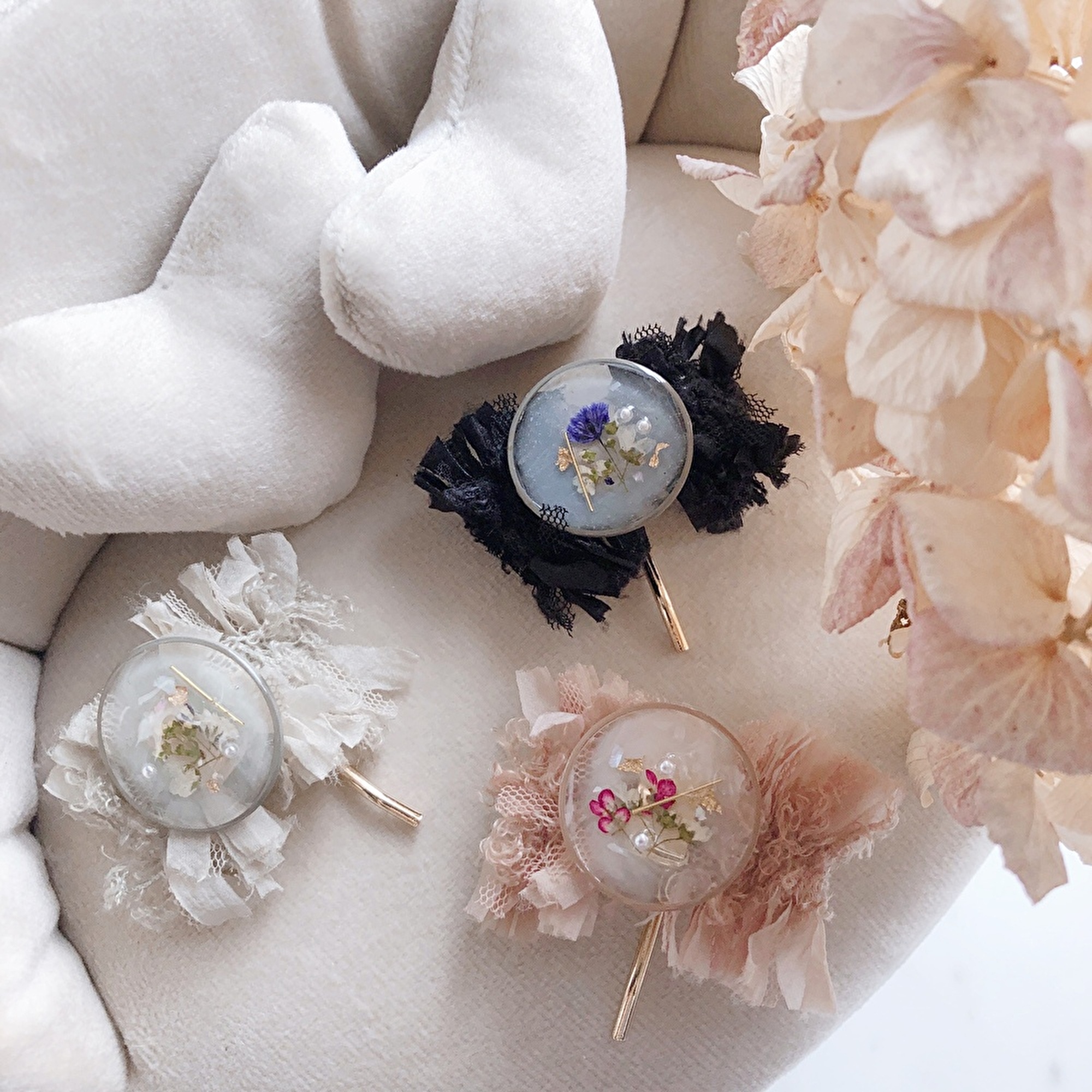 リンネル4月号掲載❁ふんわりカラーのポニーフック