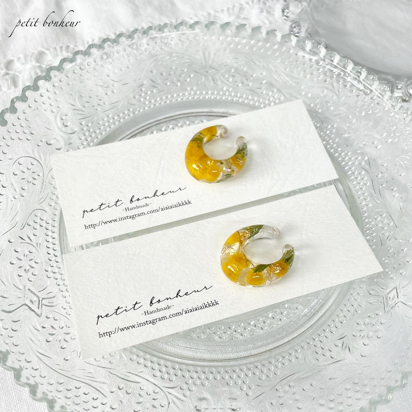 ✴︎受注製作✴︎ミモザ𓆸𓆸イヤーカフ