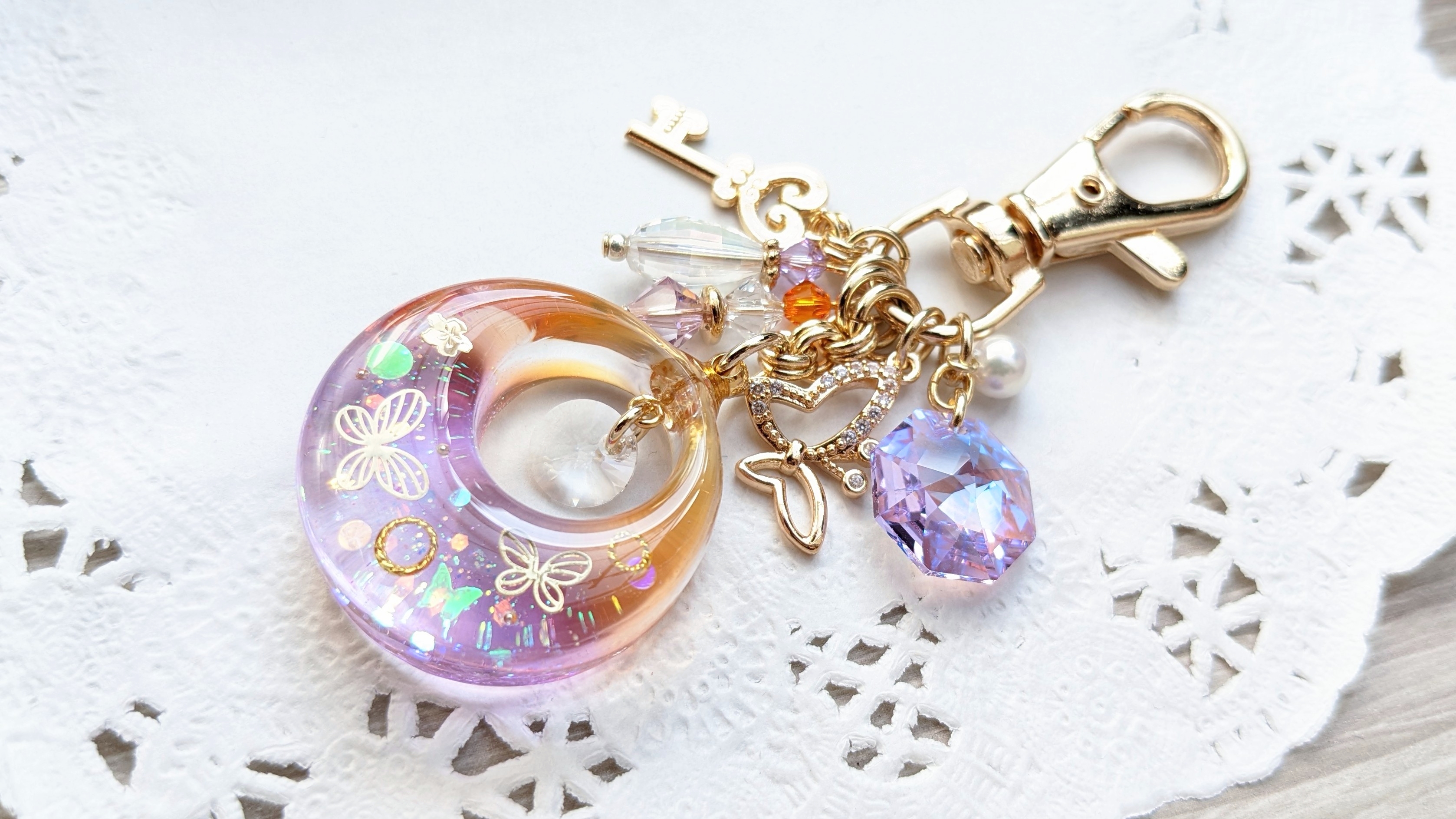 Spring butterflies (オレンジ✕パープル)