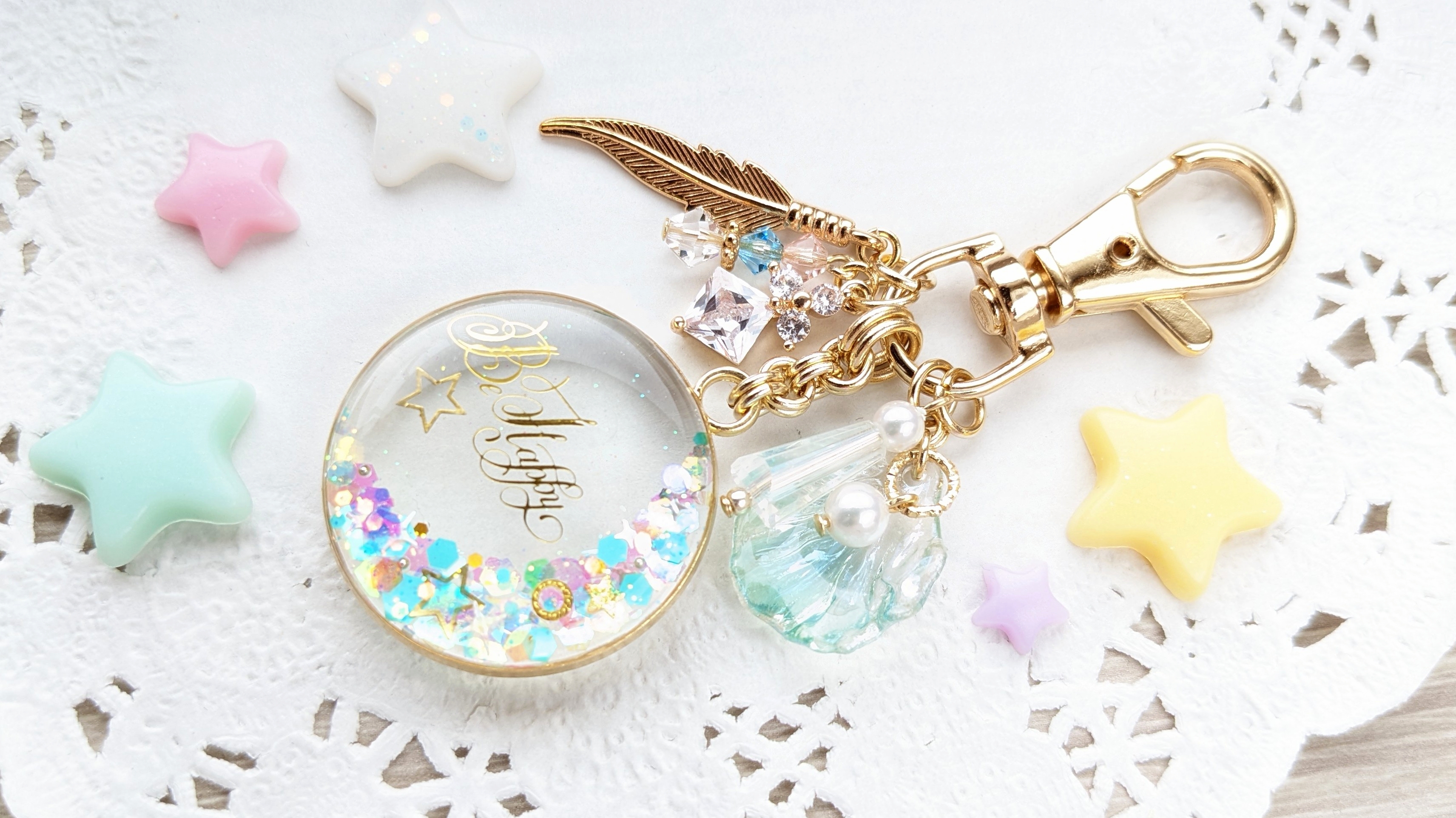 Glitter crescent moon