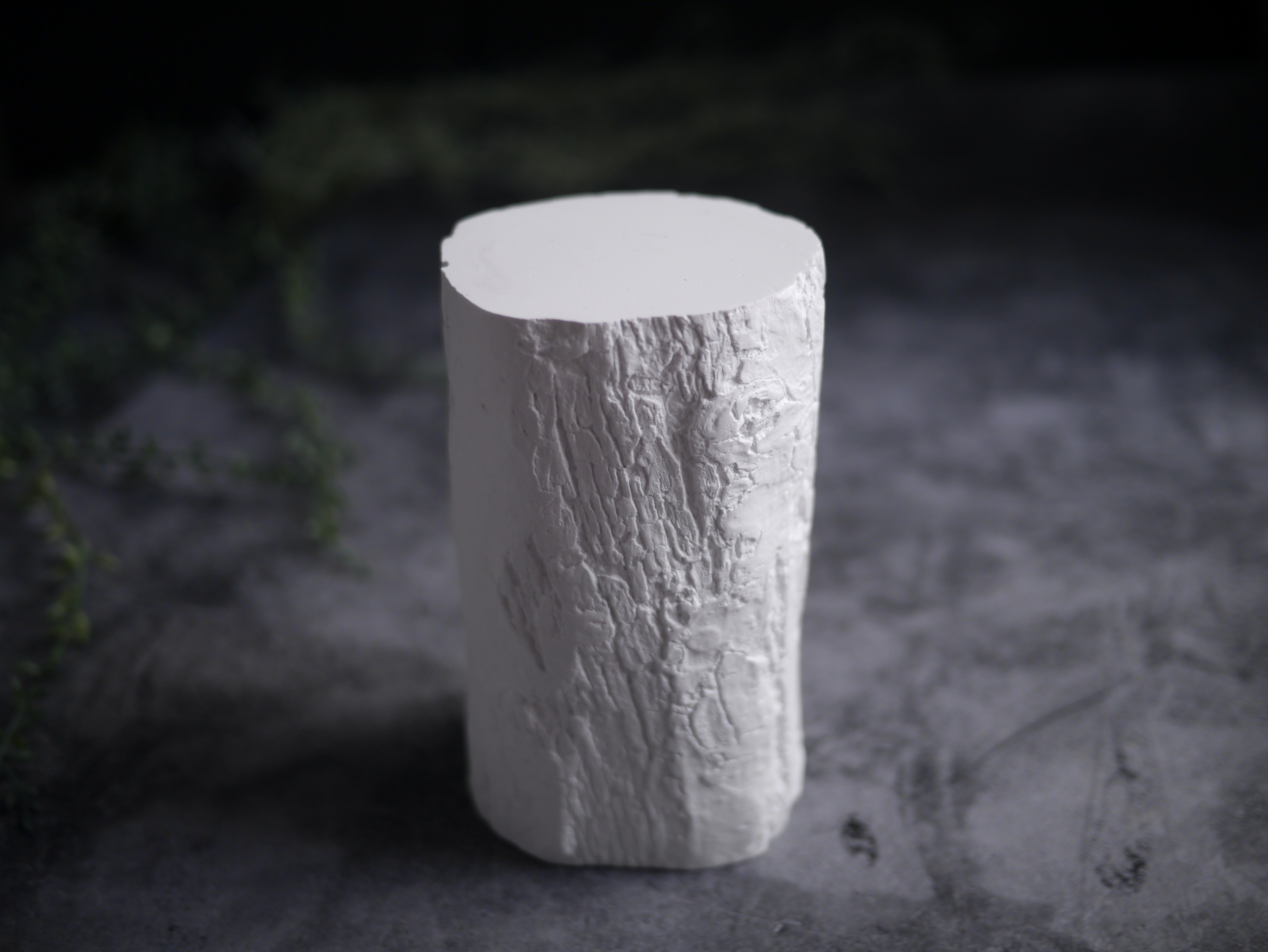 【受注製作】原型  丸太キャンドルWHITE 【Plaster Prototype】LOG CANDLE WHITE