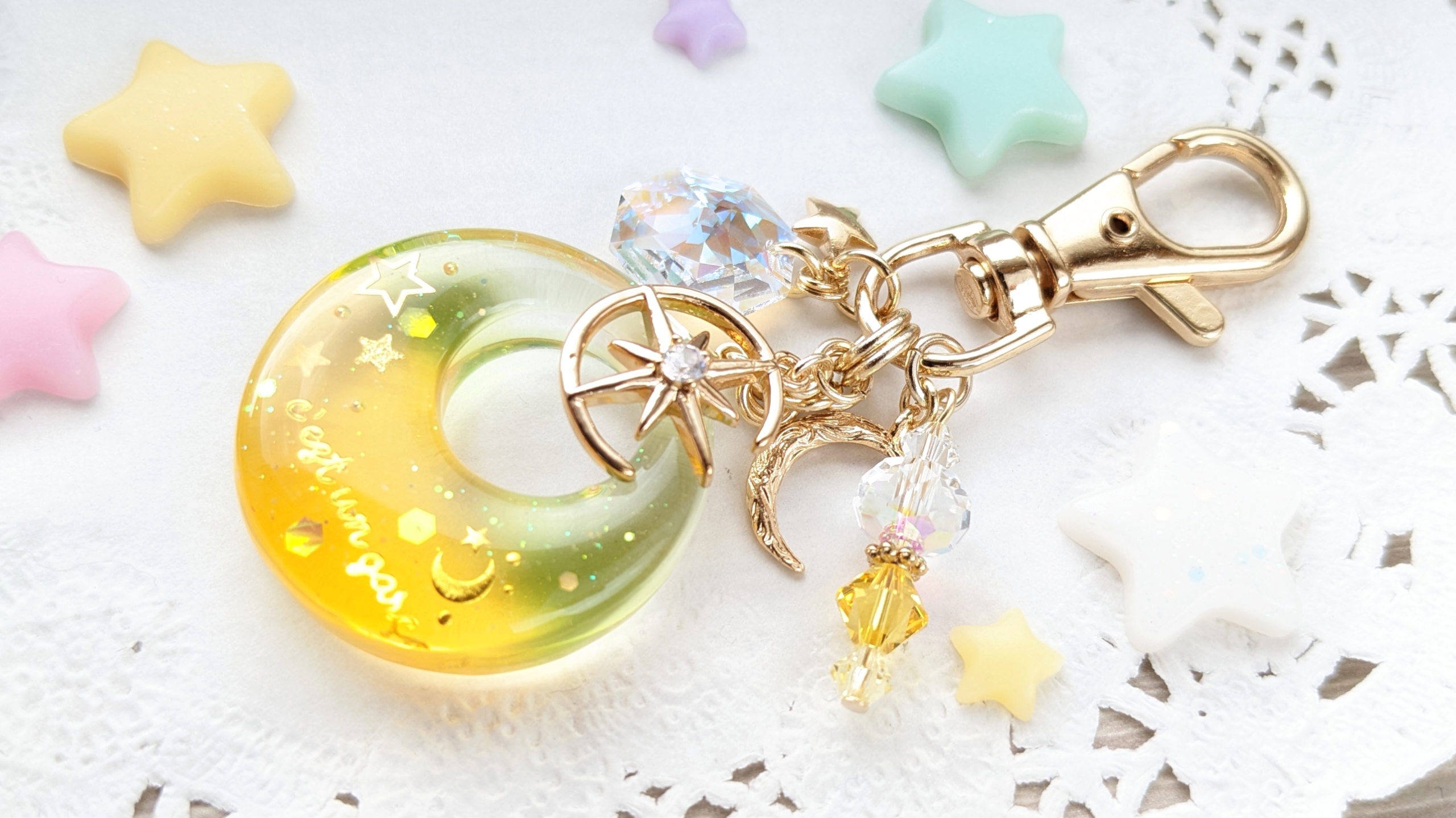 Shining stars and moon