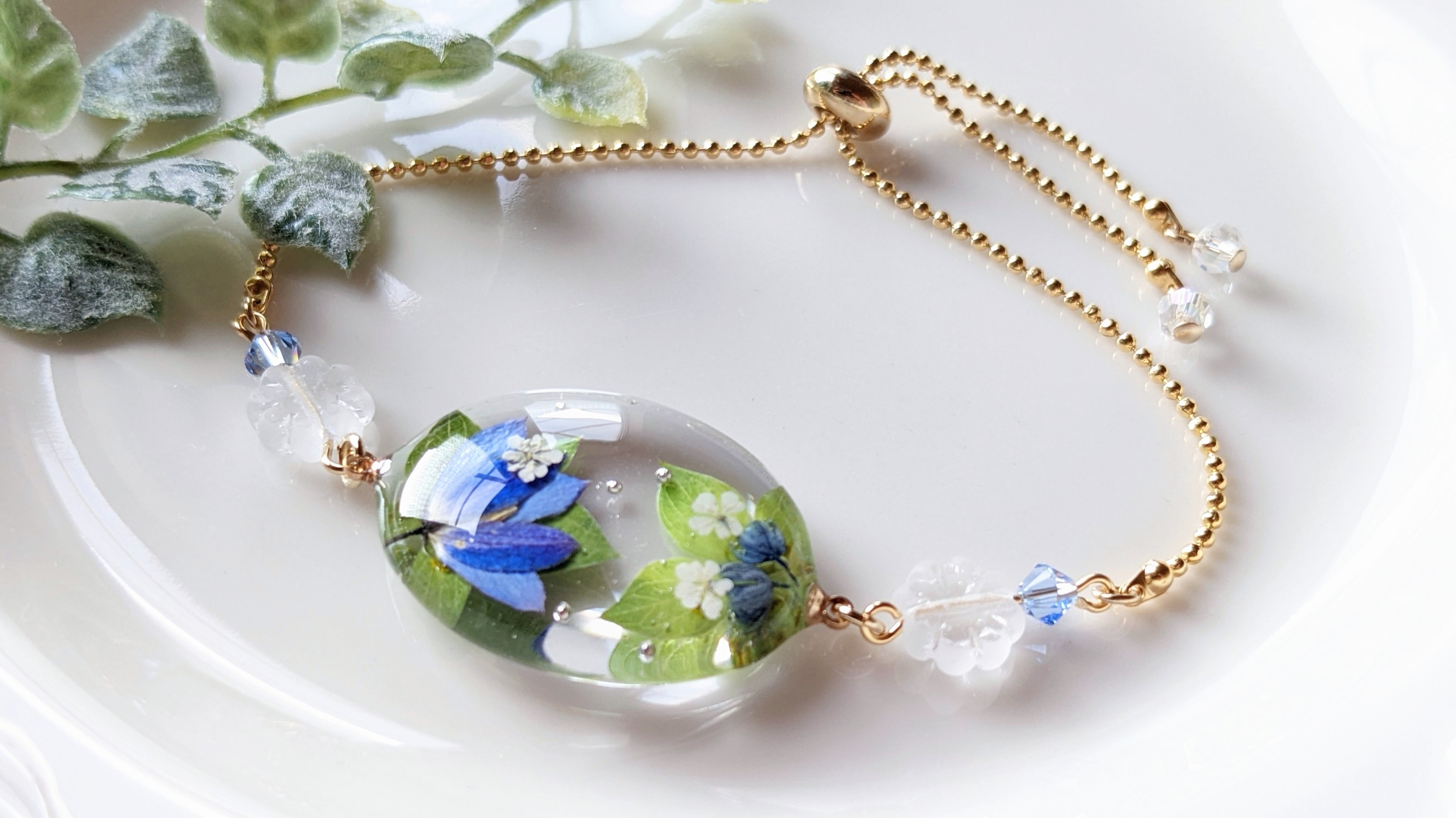 押し花のブレスレット