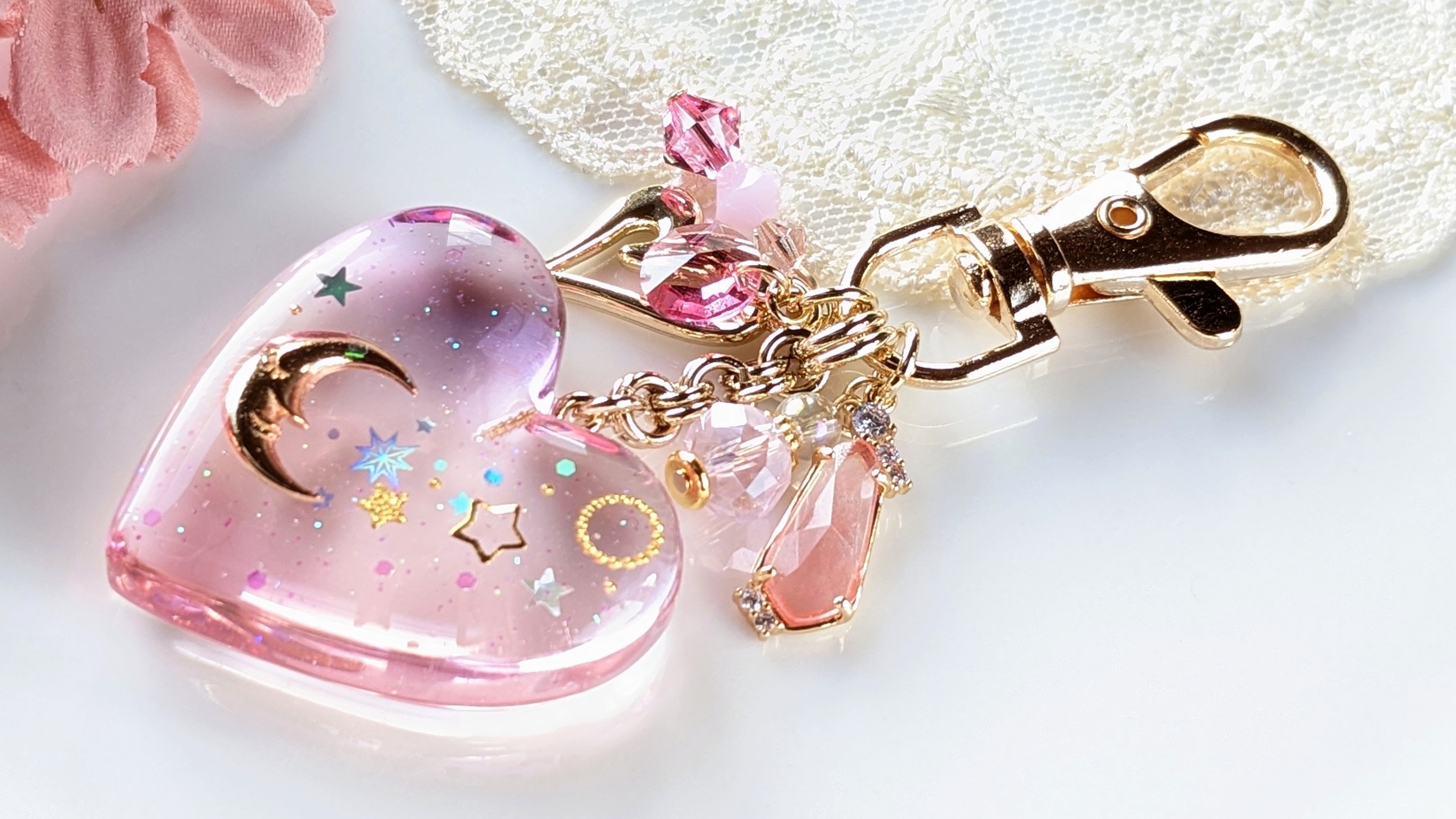 Pale pink starry sky