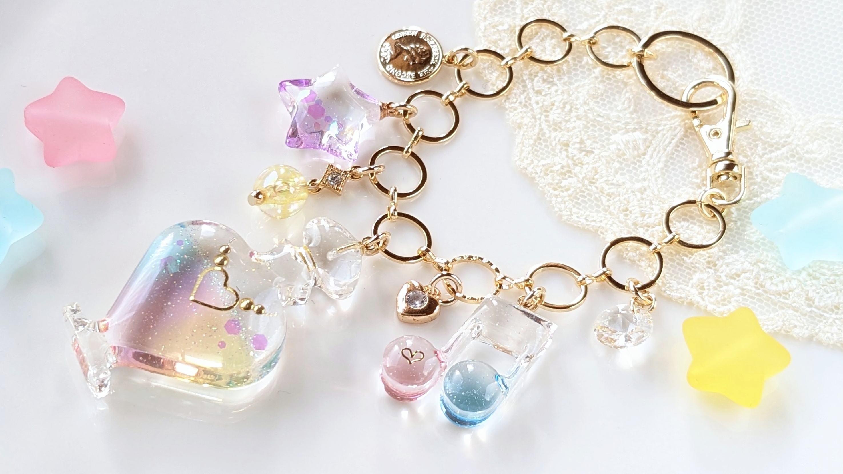 Perfume bottle bag charm
